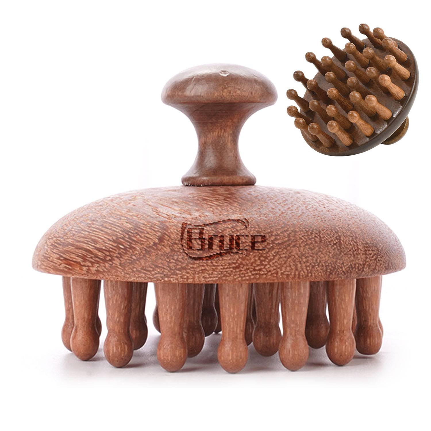 Ergonomic Natural Wood Massage Comb