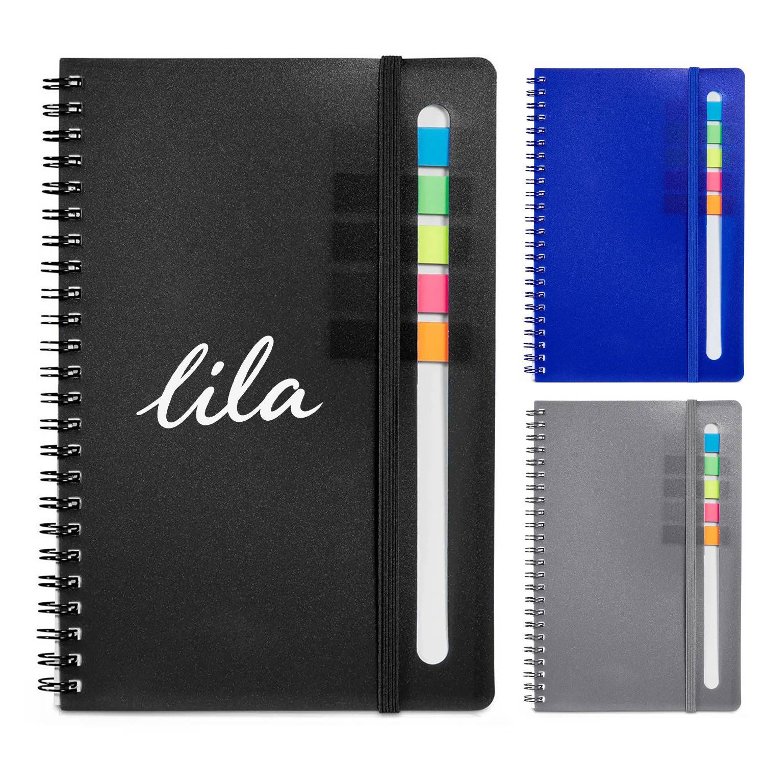 PP Cover Spiral Notebook w/ Elastic Band