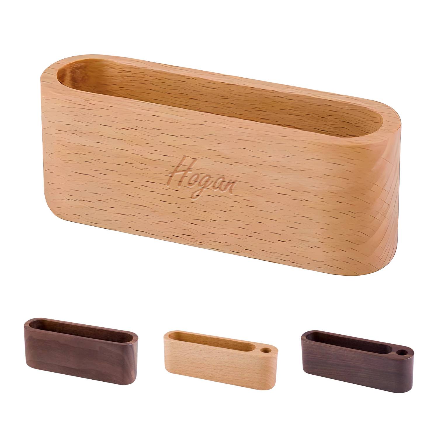 Wooden simple business card holder