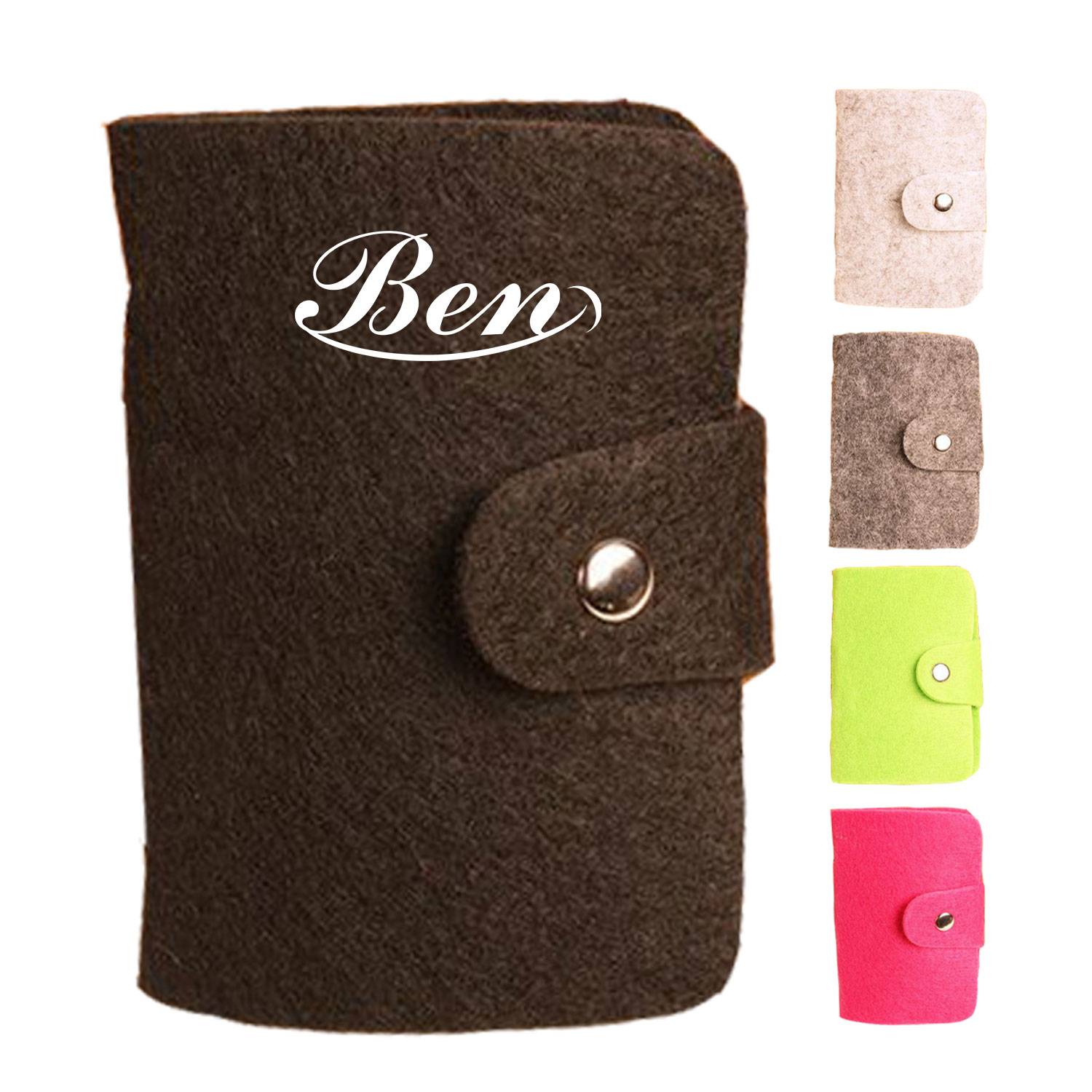 Colored Felt Card Holder