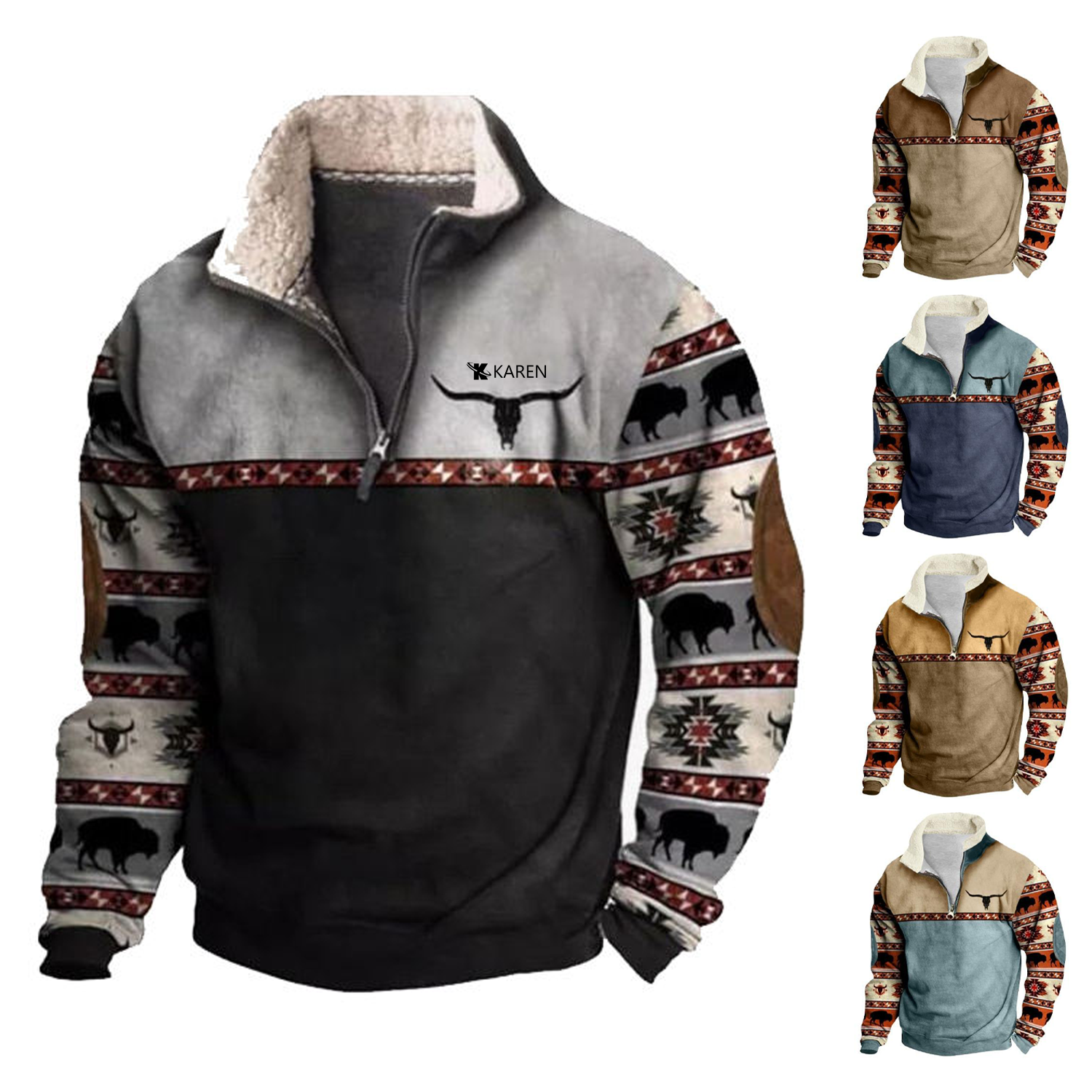 Vintage Long Sleeve Zipper Jacket