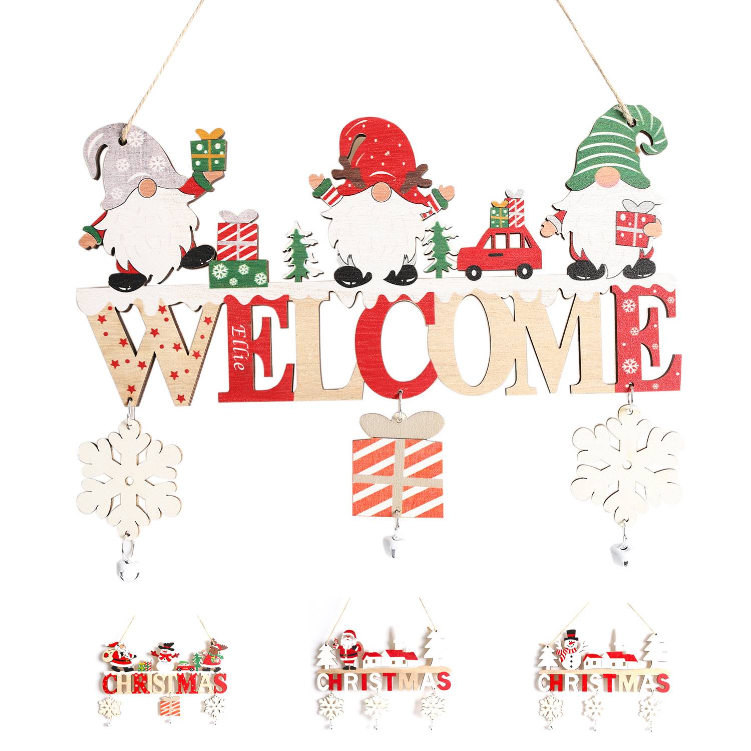 Christmas wooden pendant