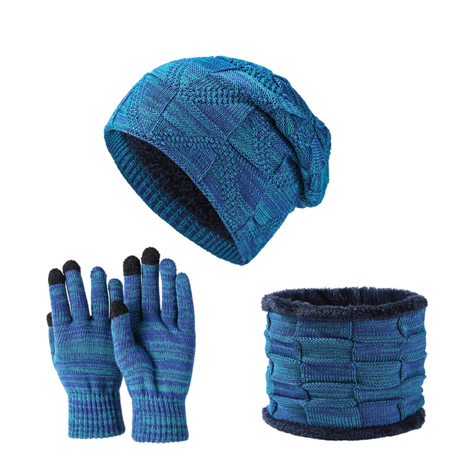 Winter Beanie Hat Scarf and Touch Screen Gloves Set - Image 11