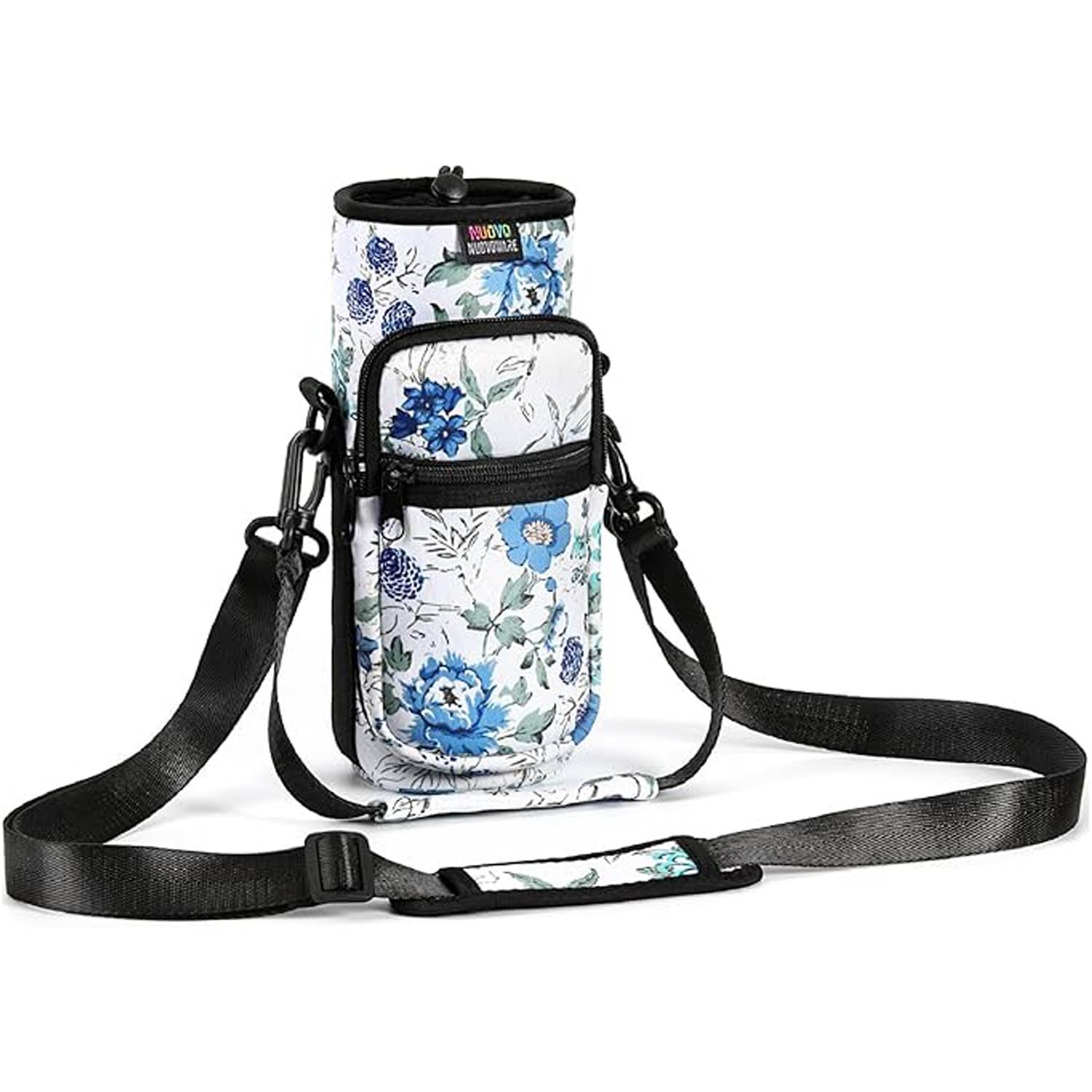 40oz Neoprene Water Bottle Carrier Bag w/ Phone Pocket - Image 4