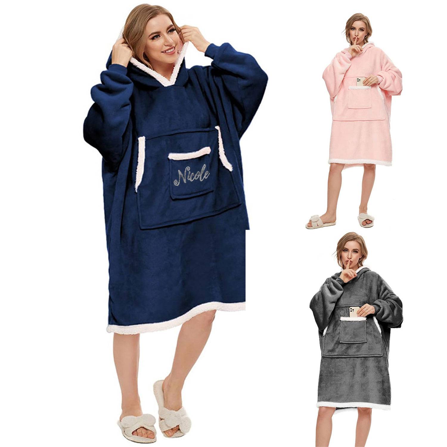Oversized Microfiber Wearable Blanket