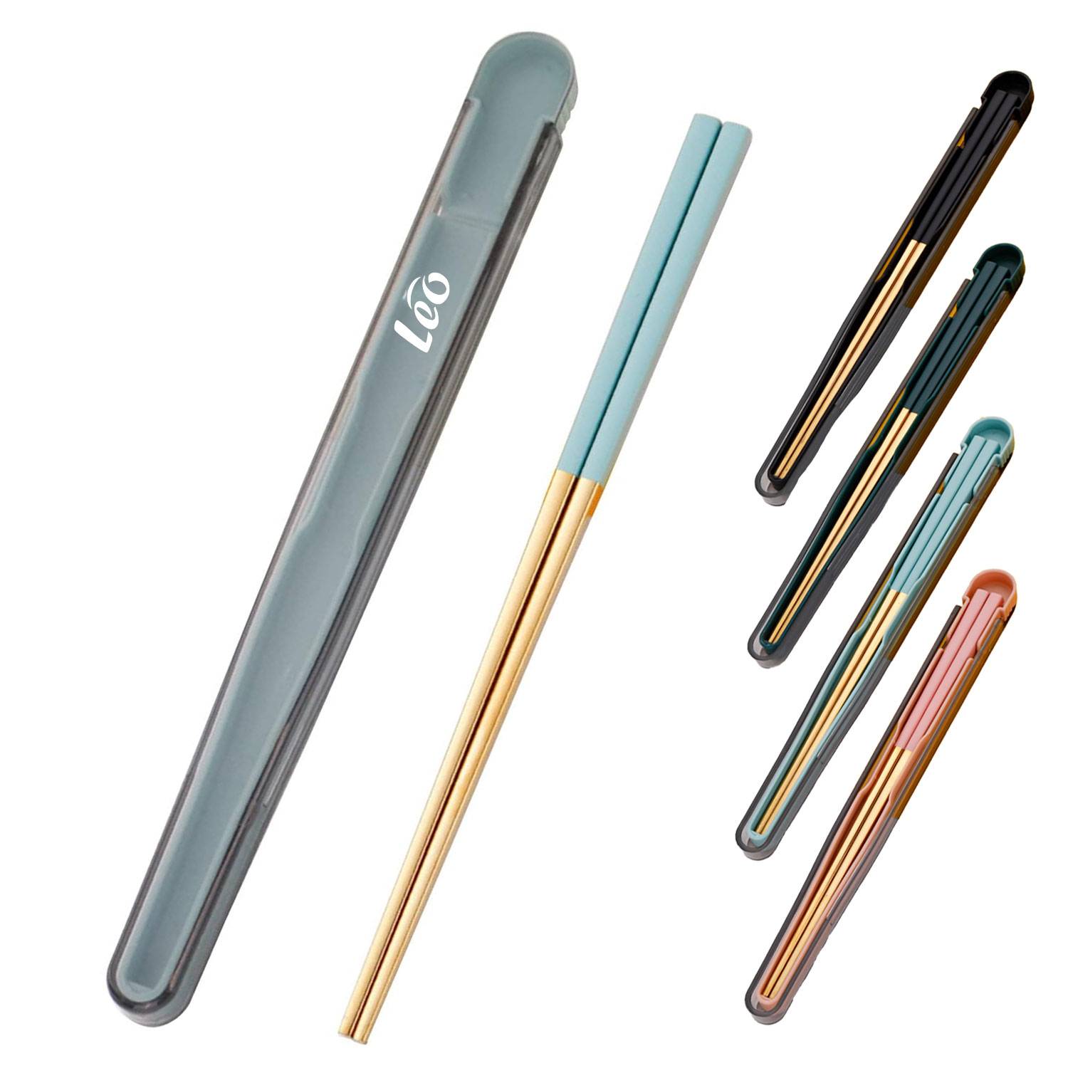 304 stainless steel portable chopstick box student set