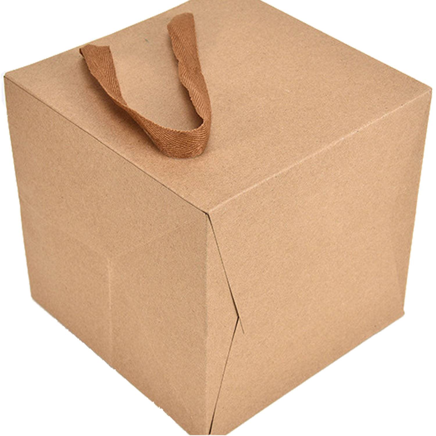 Logo print square paper bag flower shop handbag - Image 3