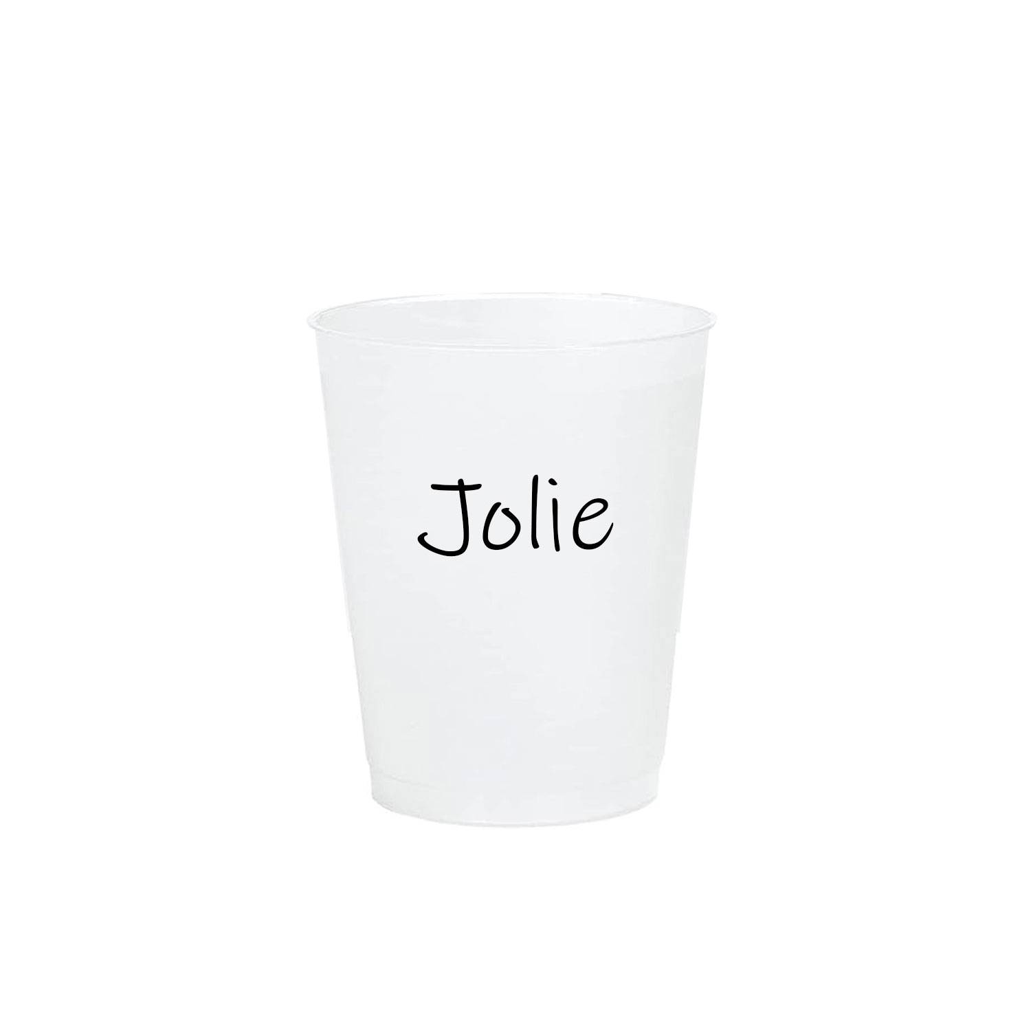 16oz clear frosted plastic cup