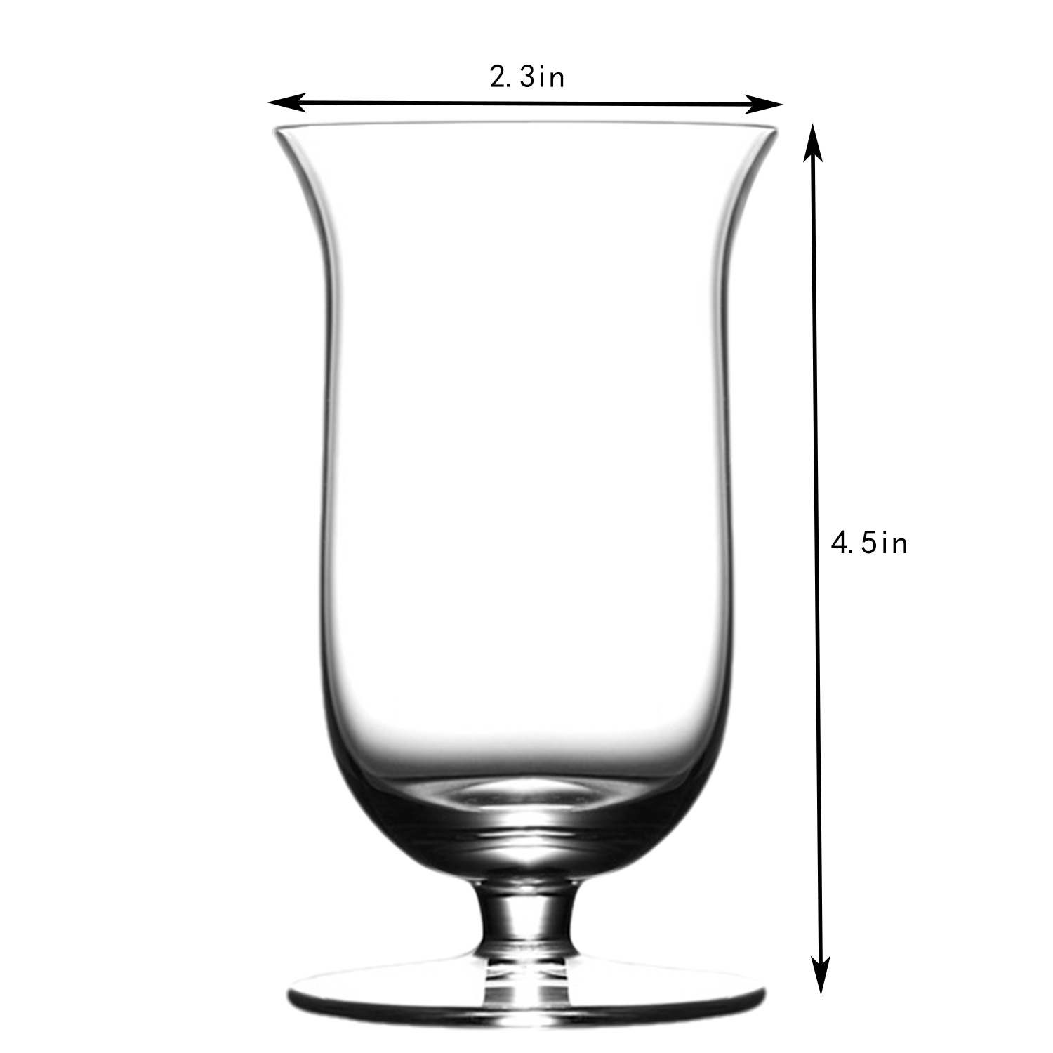 7oz Crystal Glass Tulip-Shaped Short Stem Cup - Image 4