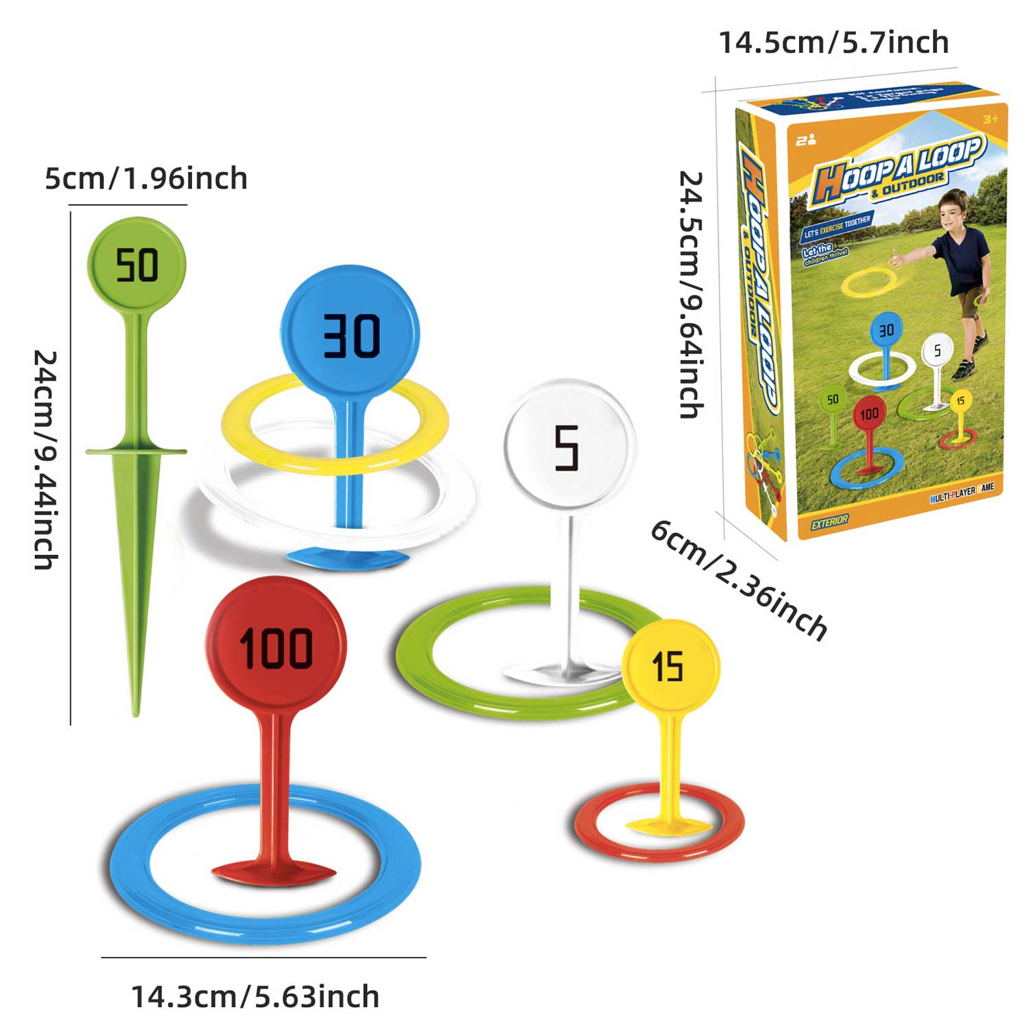 Outdoor Kids' Toy Beach & Lawn Ring Toss Game - Image 5