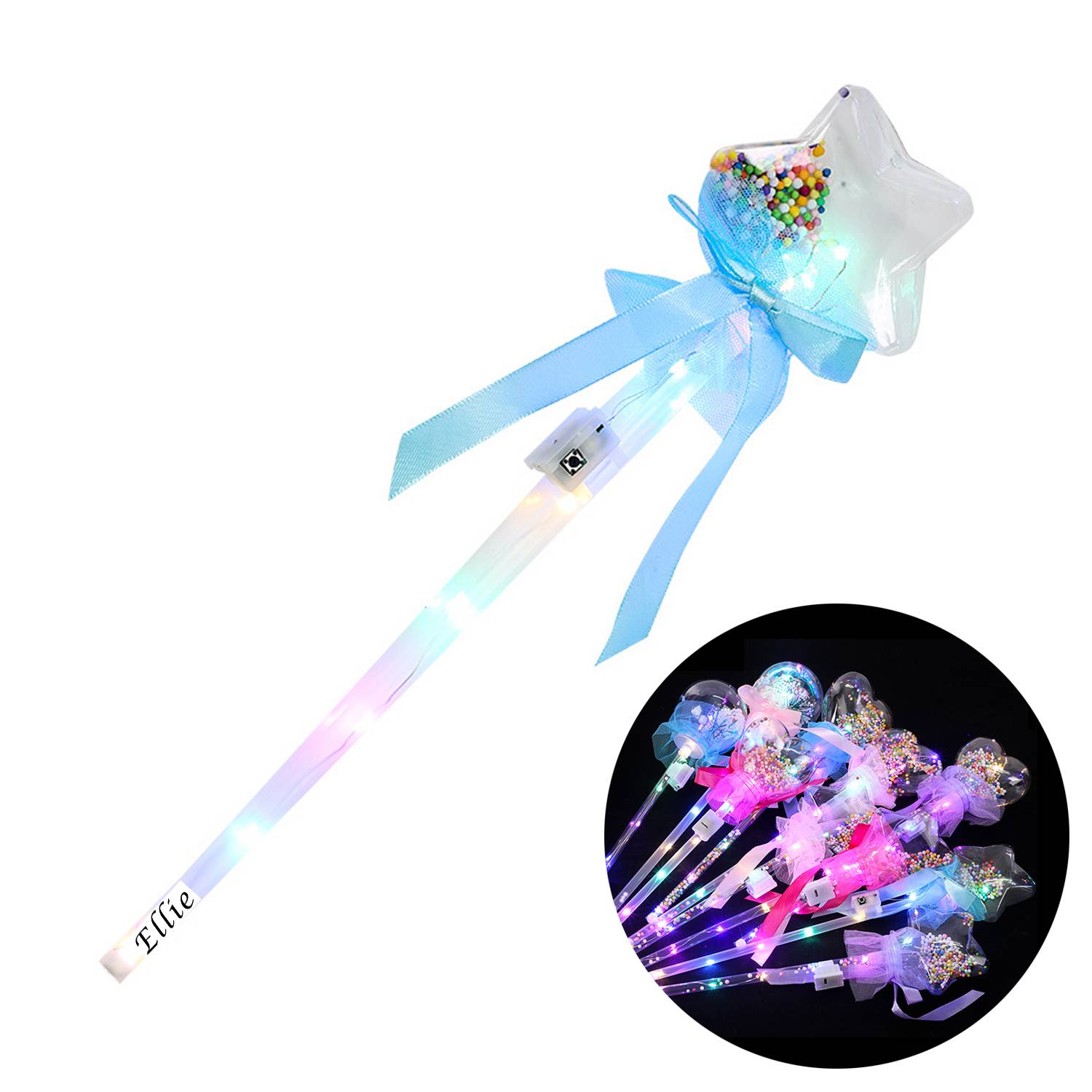 Magic Wand LED Flash Wave Ball Lighting Fairy Stick