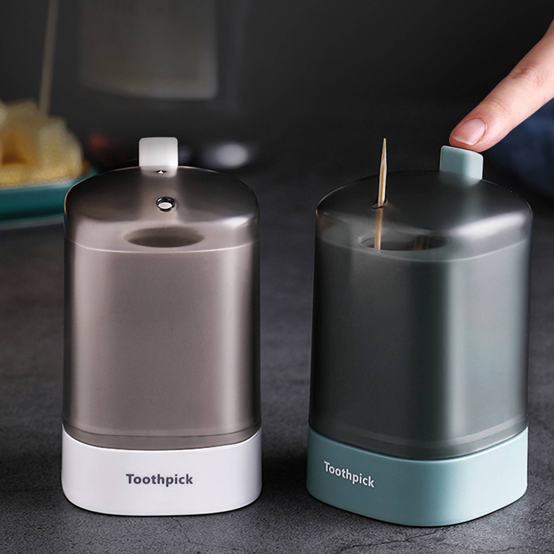 Press Type Plastic Toothpick Jar - Image 5