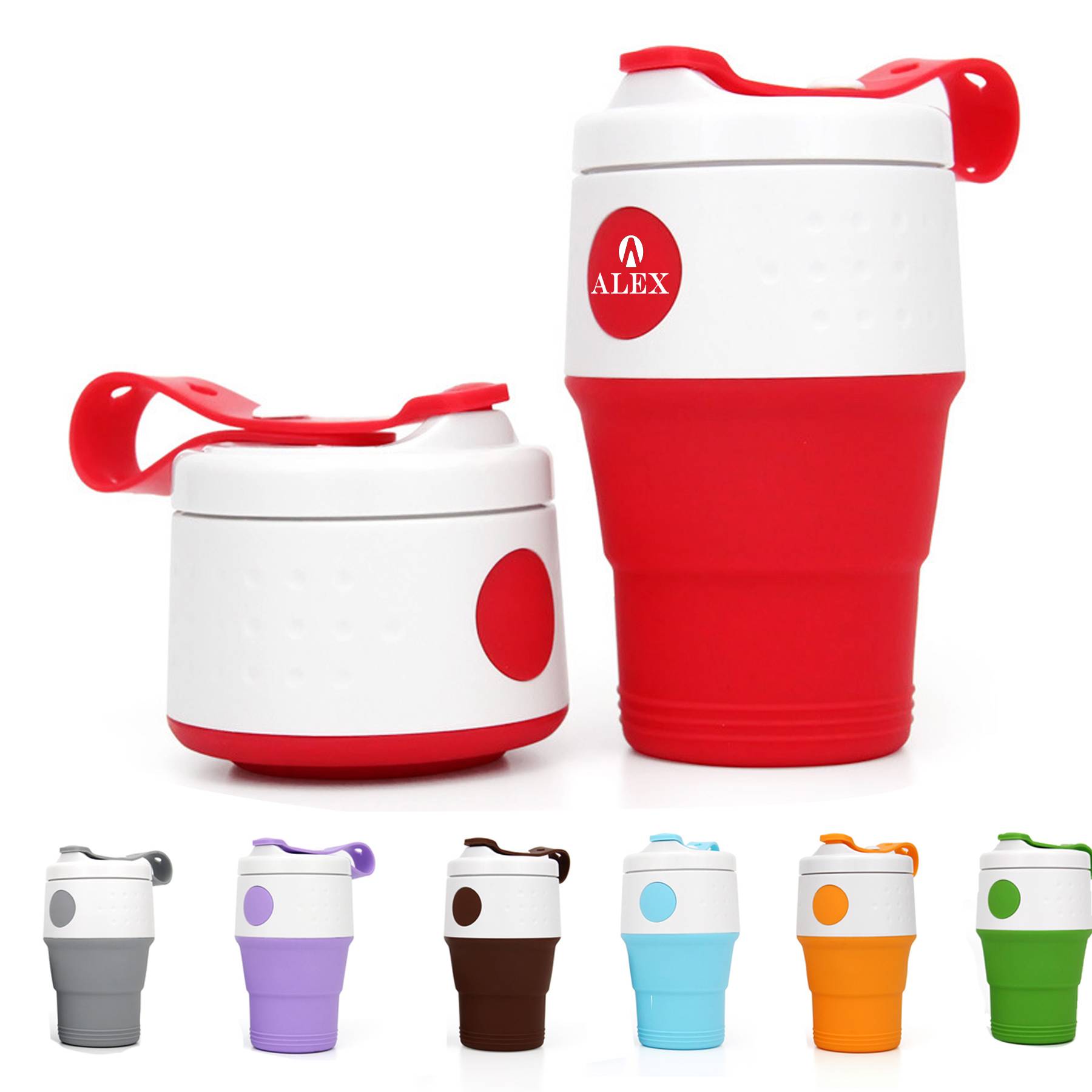 13 oz Cute Collapsible Silicone Sport Water Bottle