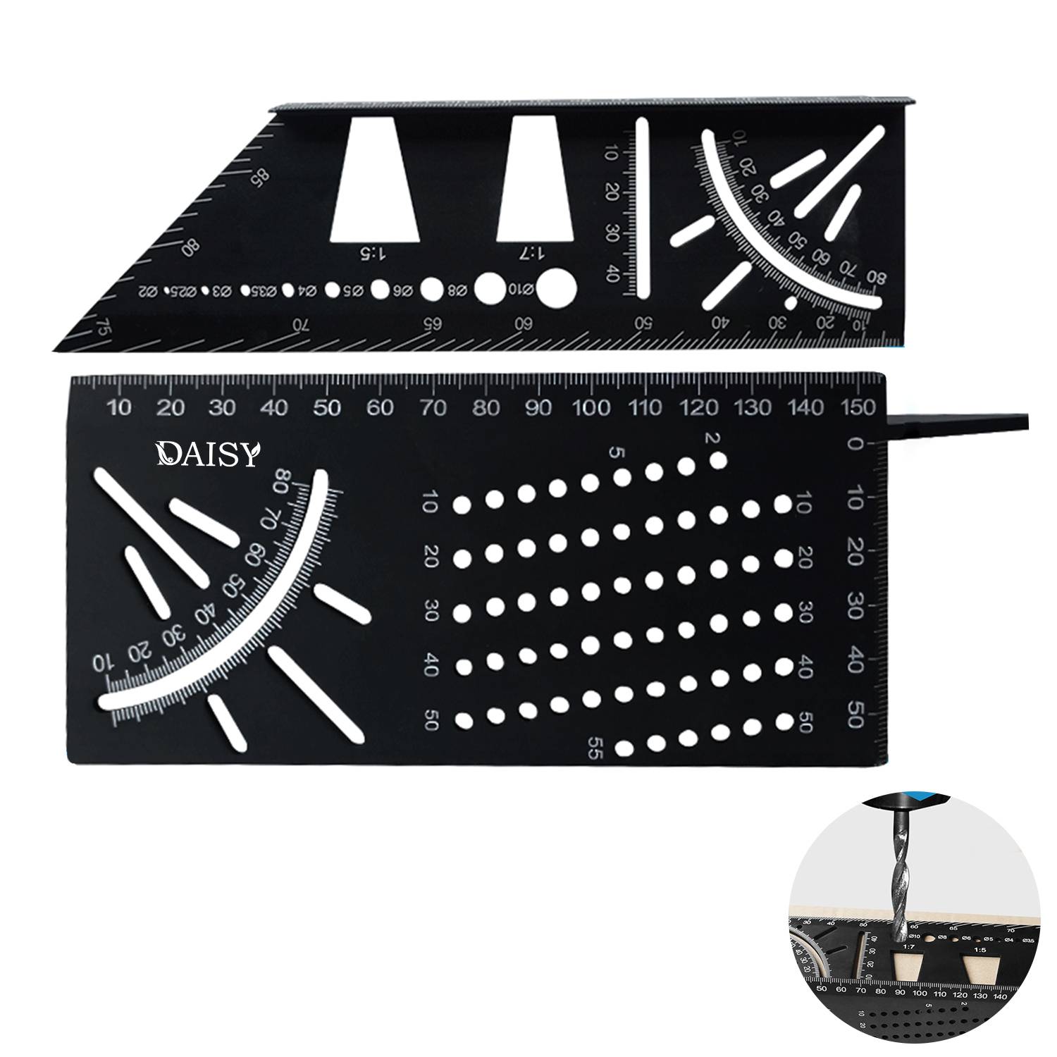 Aluminum Alloy Woodworking Square Size Measure Ruler