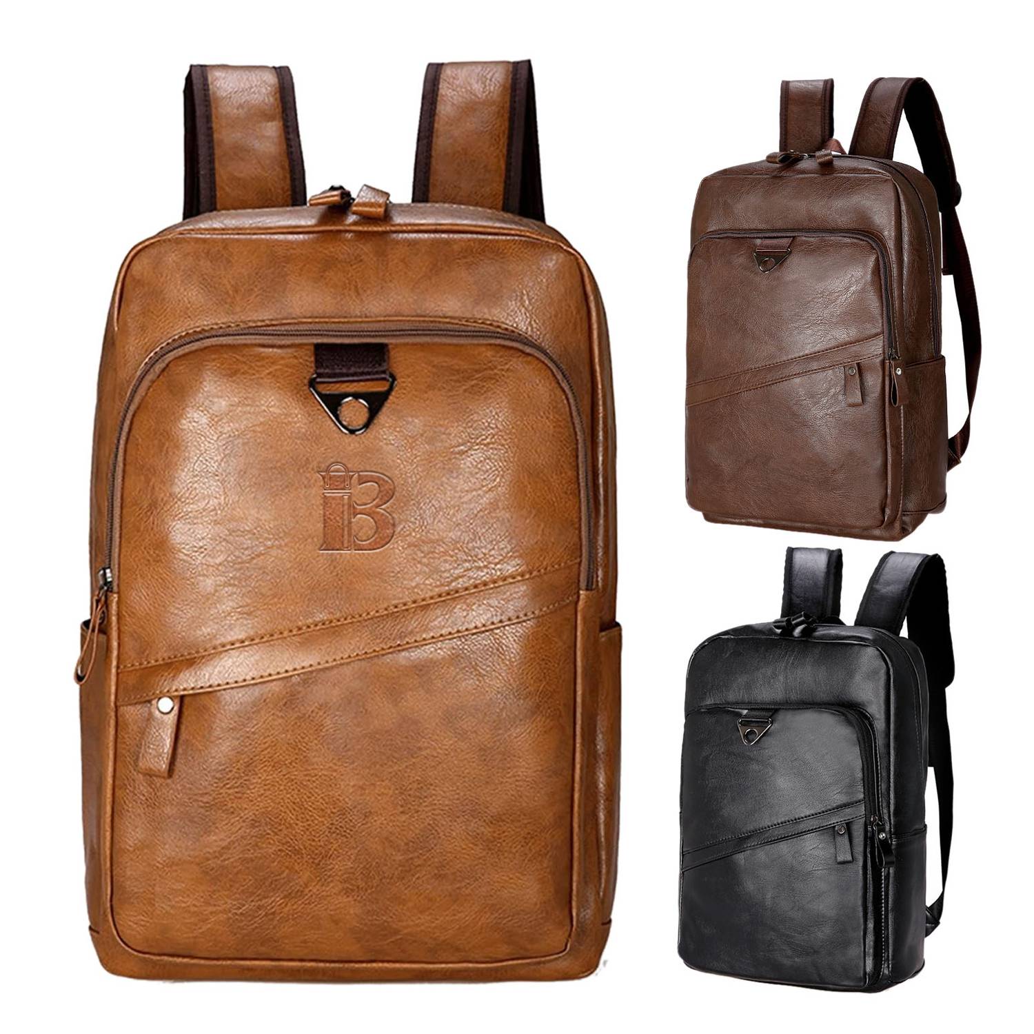 Classic PU Leather Bag for Travel and School