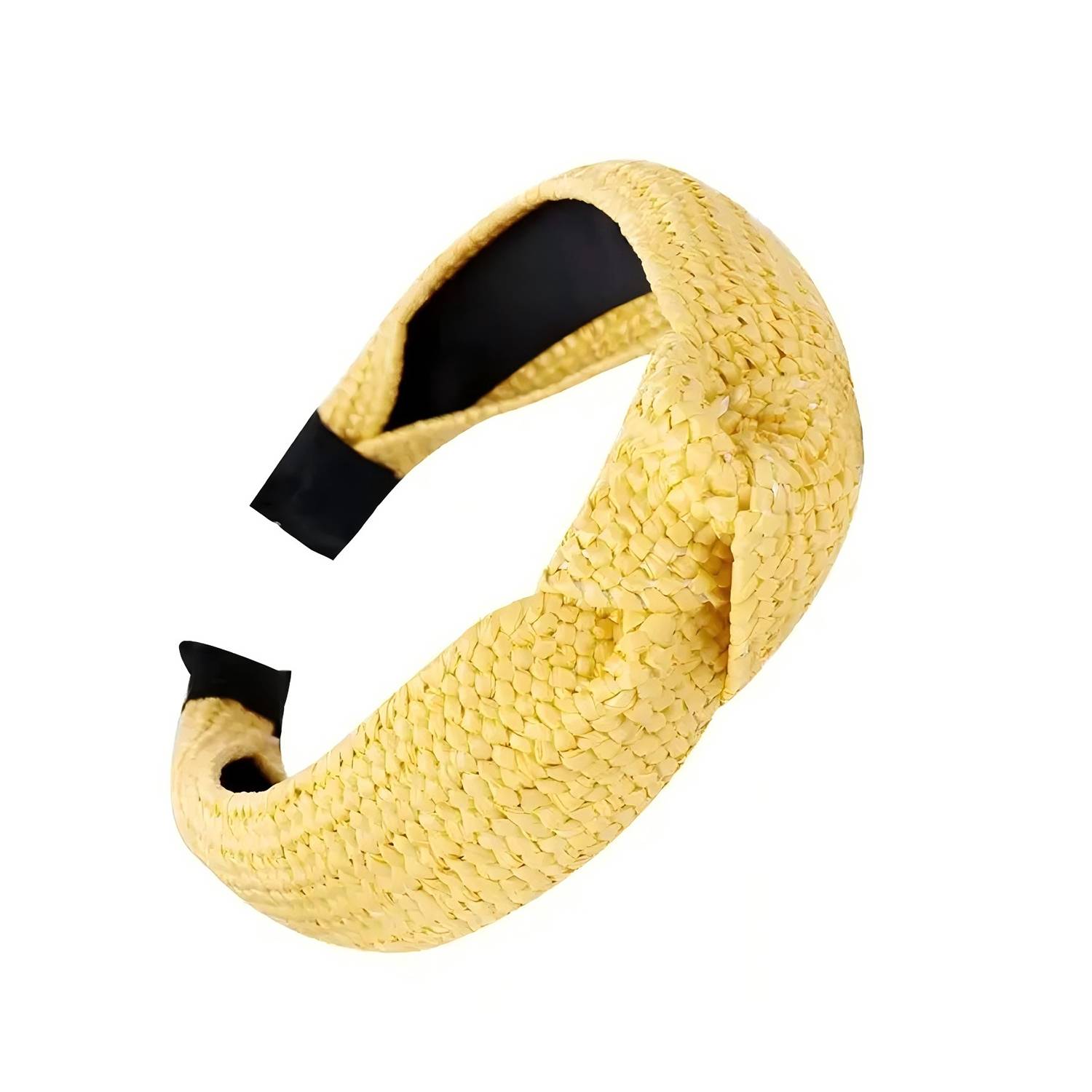 Wide Brim Straw Headband for Women - Elegant Knot Design - Image 5