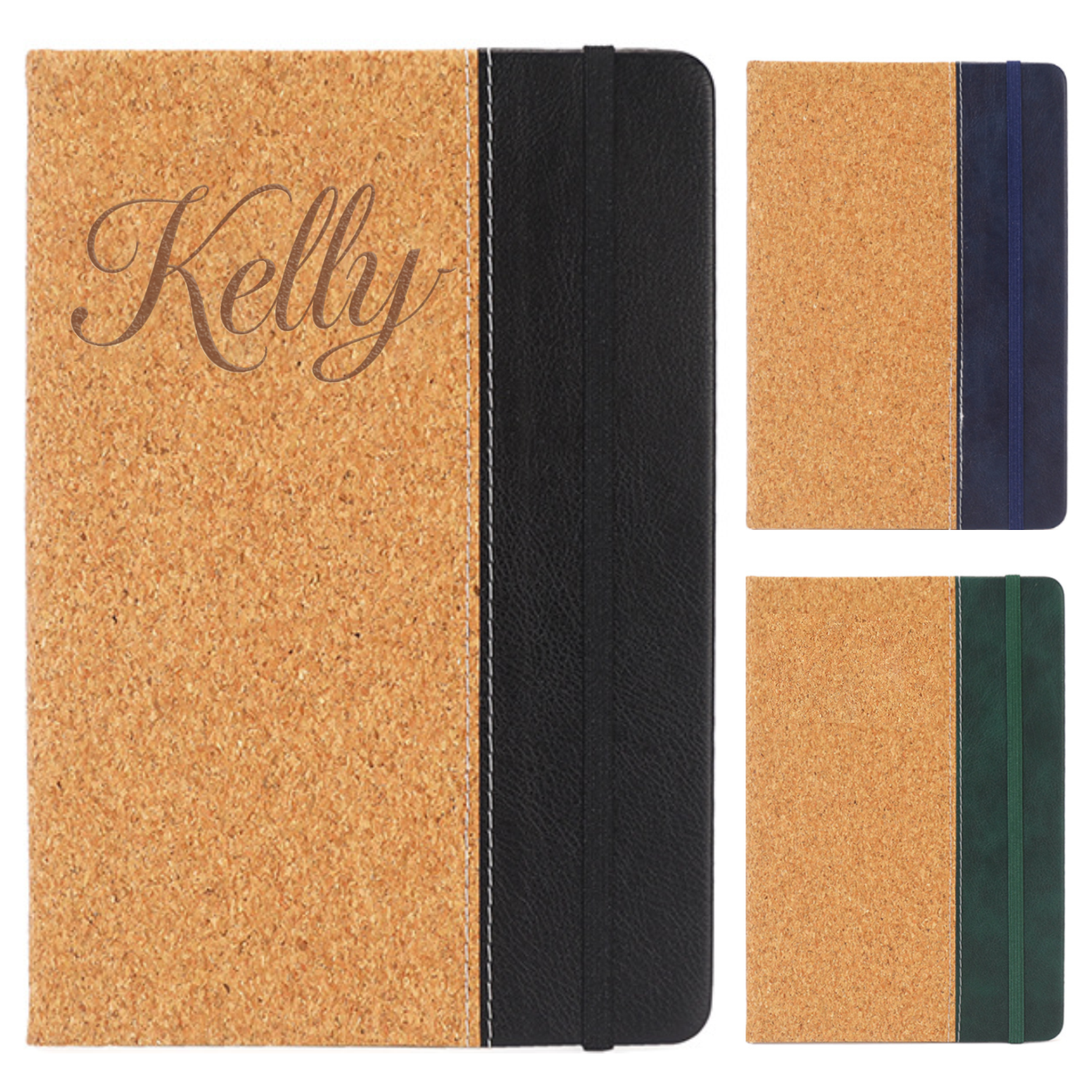 A5 Cork PU Leather Cover Lined Notebook