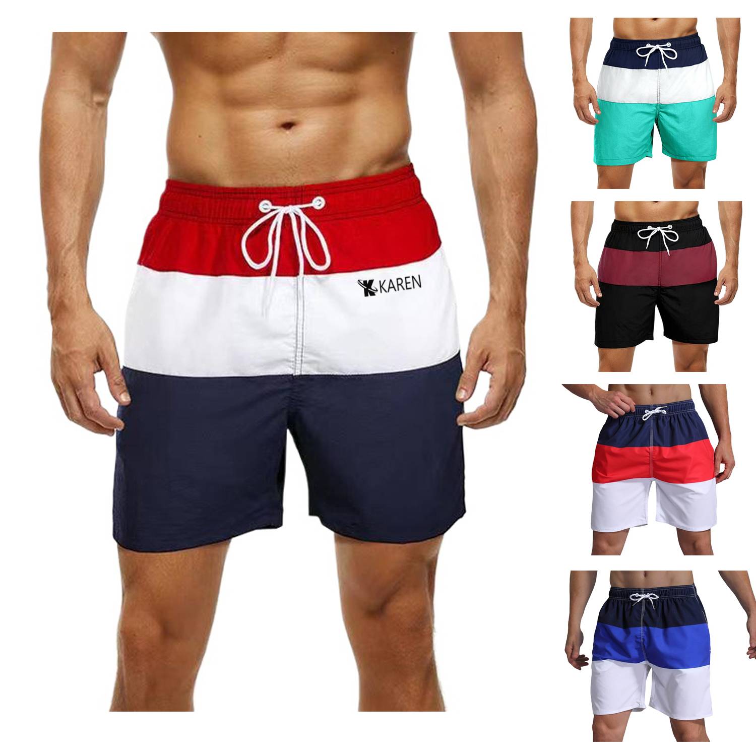 Men's Polyester Quick Dry Swim Trunks
