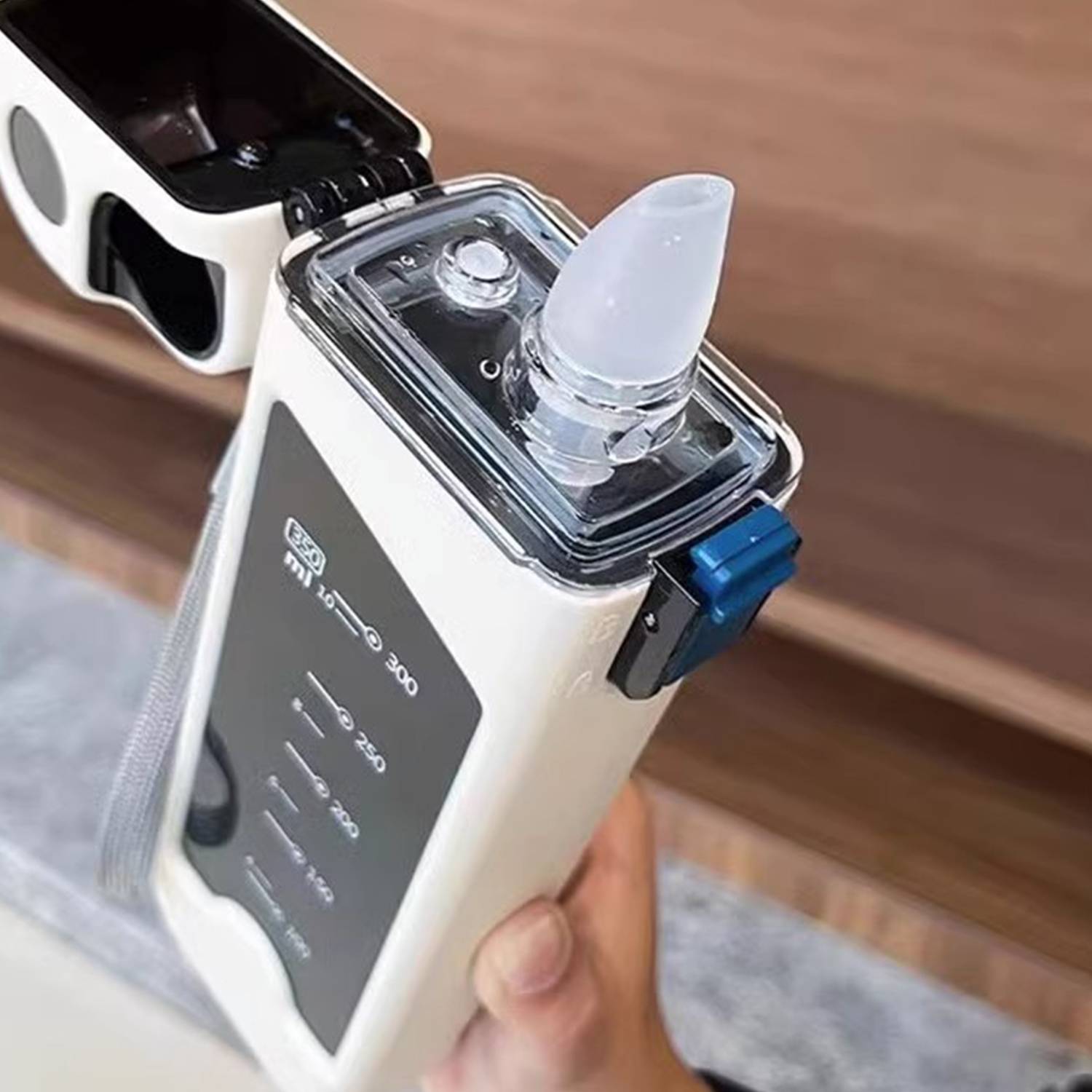 12oz Square Water Bottle w/ Straw - Image 3