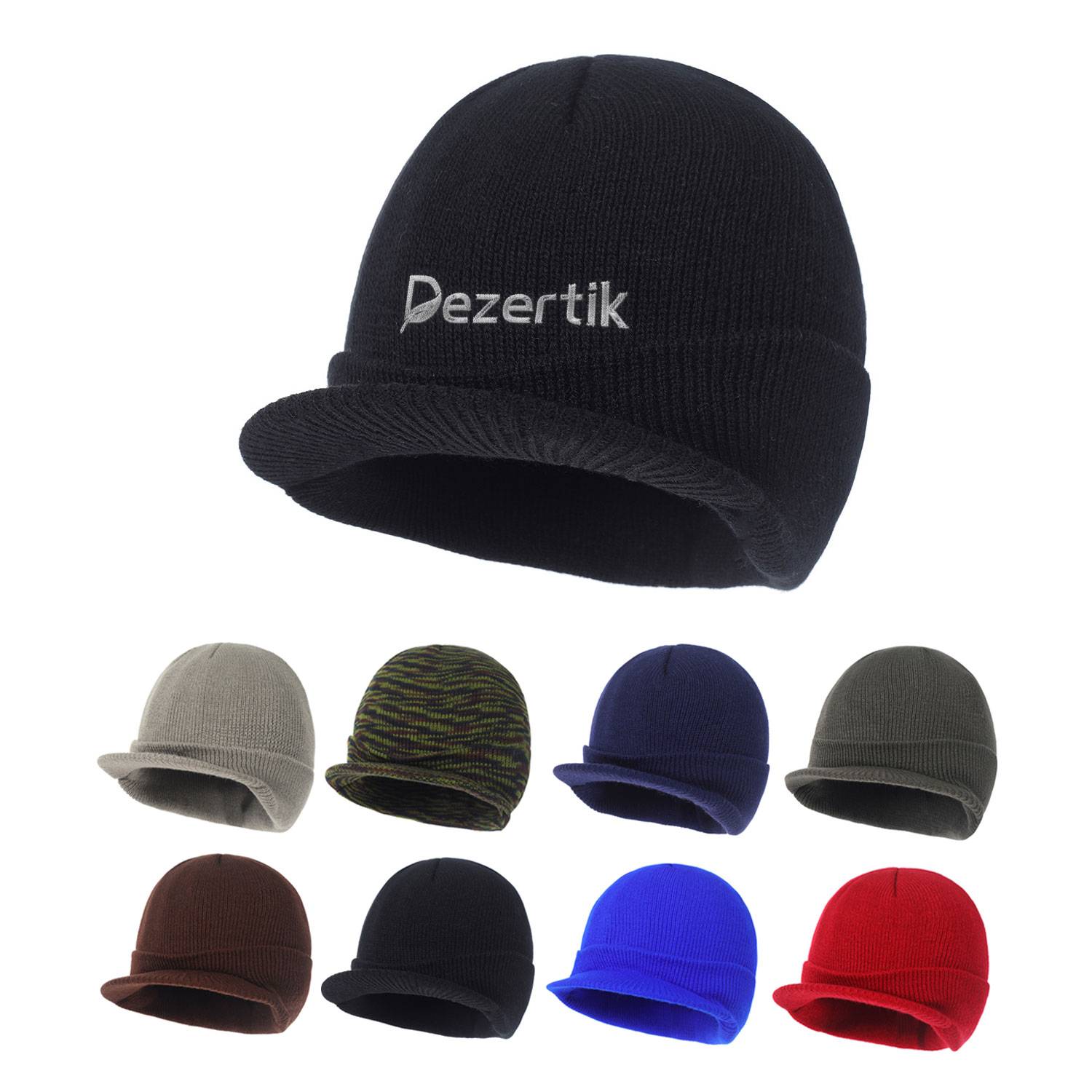 Large-Brimmed Woolen Knitted Warm Duckbill Cap