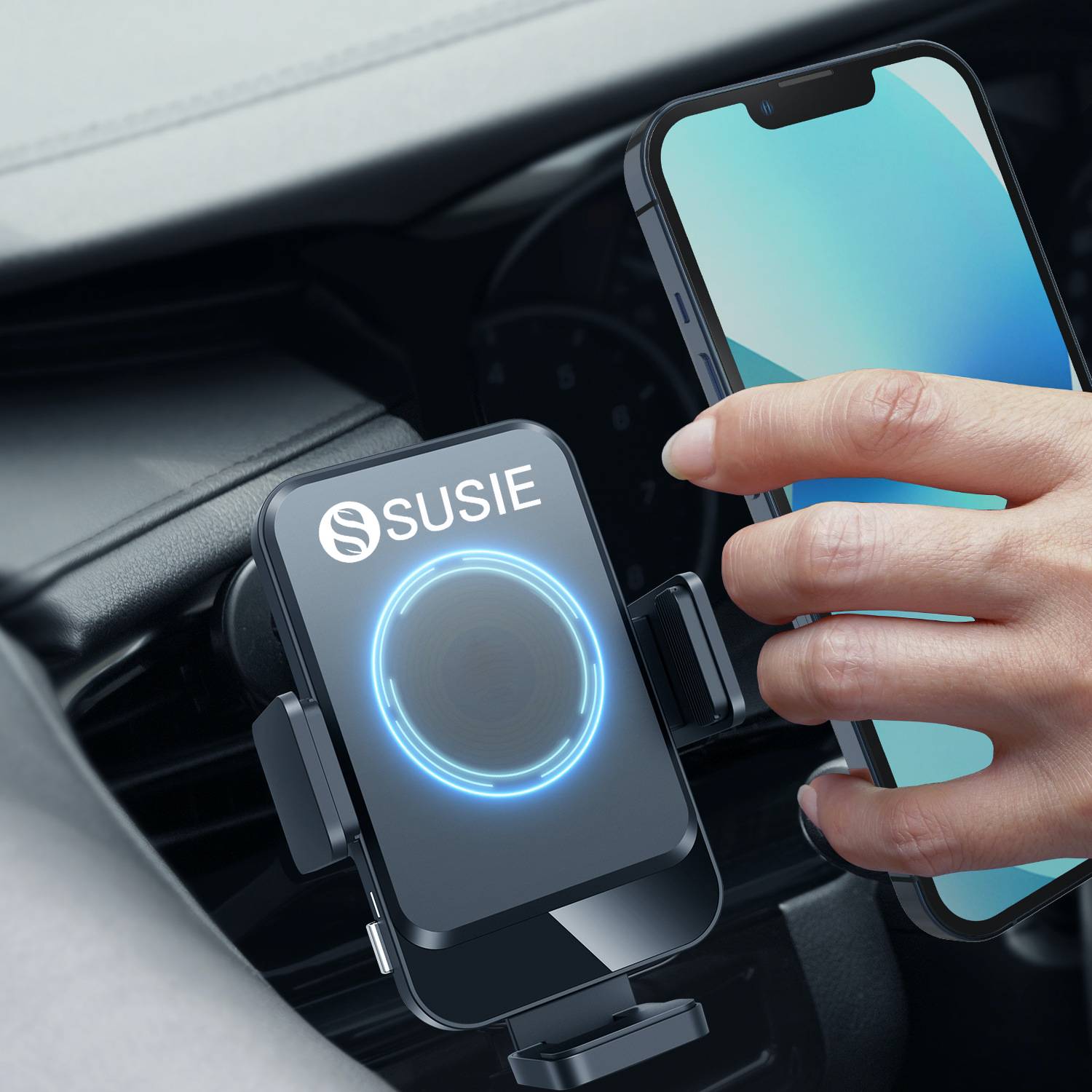 Auto magnetic car wireless charger
