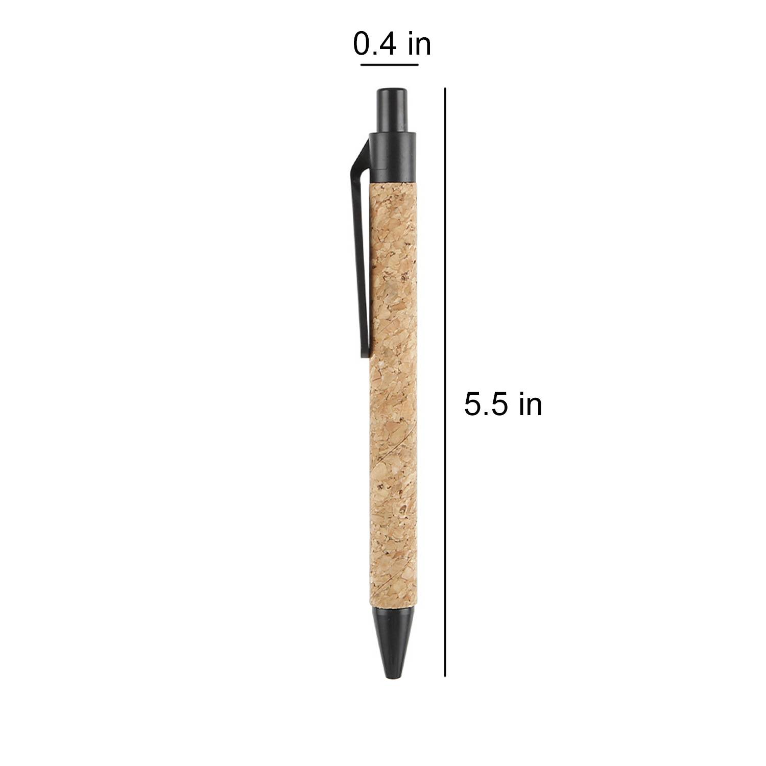 Retractable Wheat Straw Cork Ballpoint Pen - Image 4