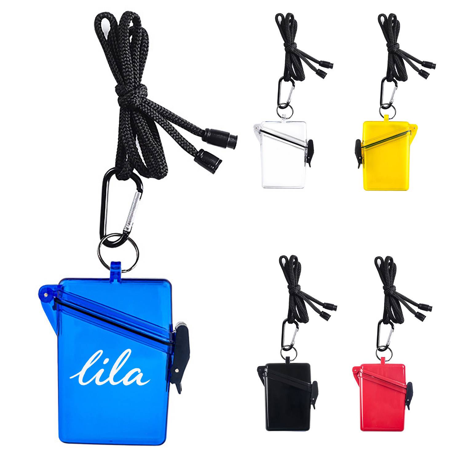 Waterproof Clear Cigarette Case 7 Sticks w/ Lanyard