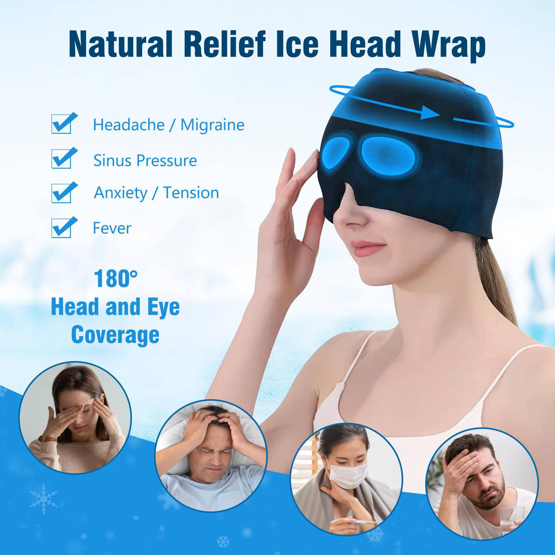 Solid Gel Ice Hot Compress Dual-Use Hood - Image 4
