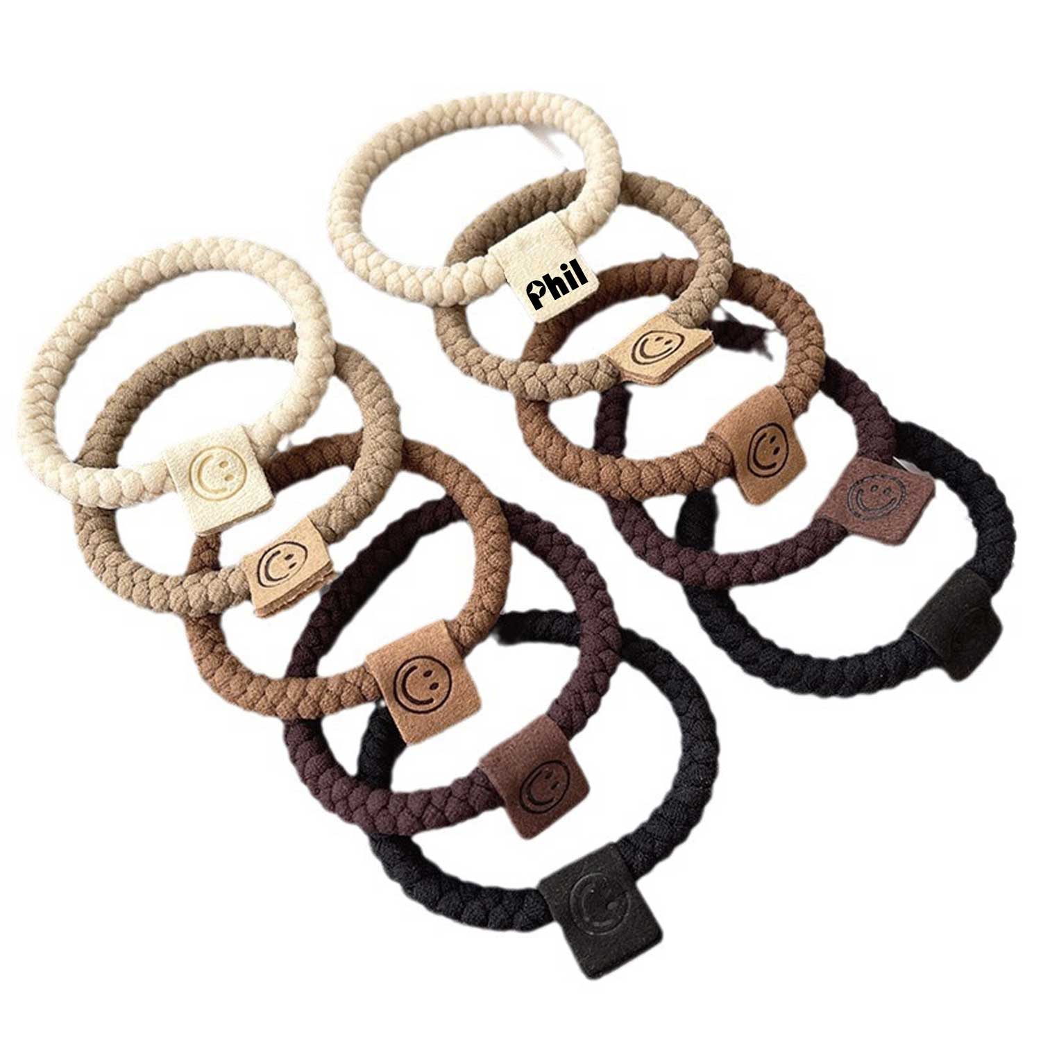 Custom Terry Cloth Seamless High-Elasticity Hair Ties