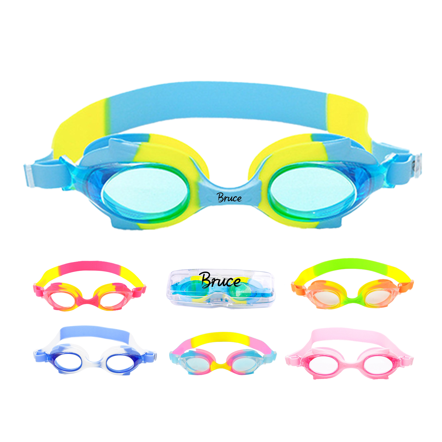Kids Waterproof Anti-Fog Swimming Goggles