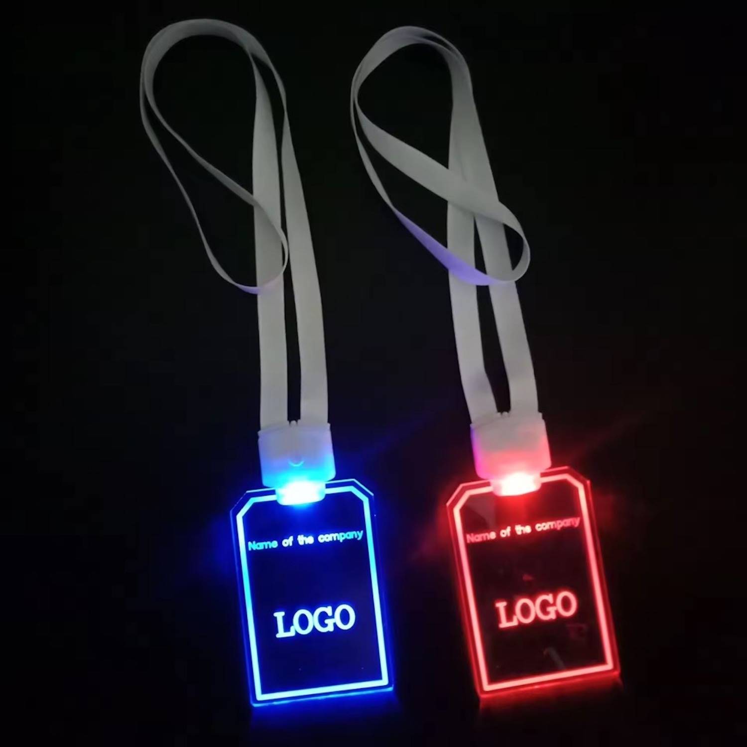Custom Logo Light-Up Acrylic Glow Pendant Necklace Lanyard - Image 3