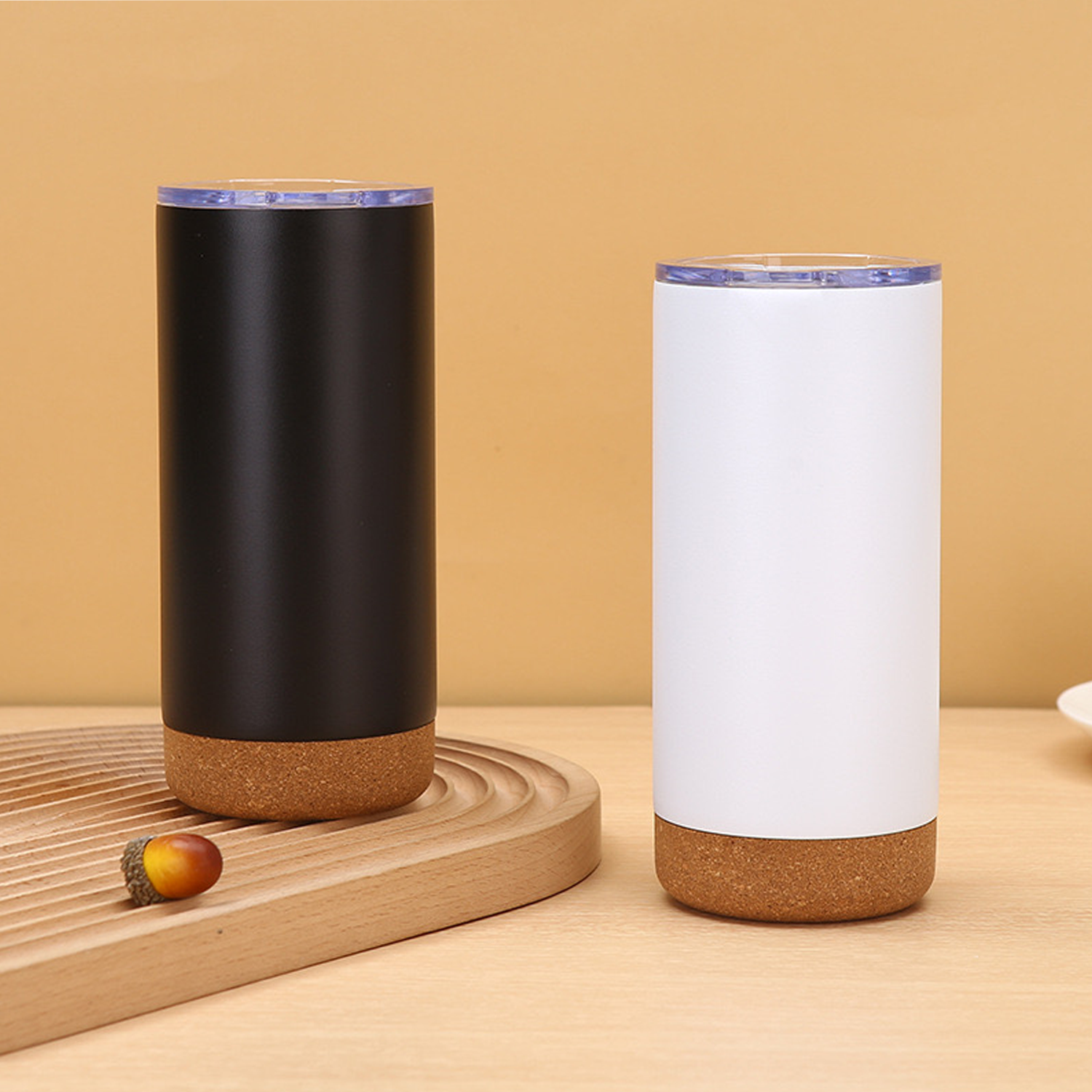 16oz Cork Base Vacuum Stainless Steel Tumblers Water Mug - Image 10
