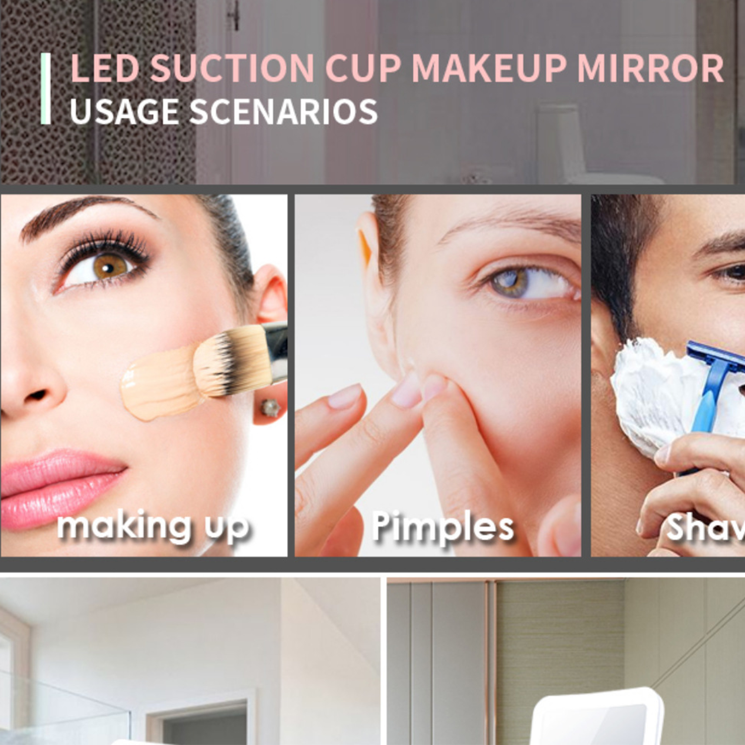 Makeup mirror with suction cup - Image 5