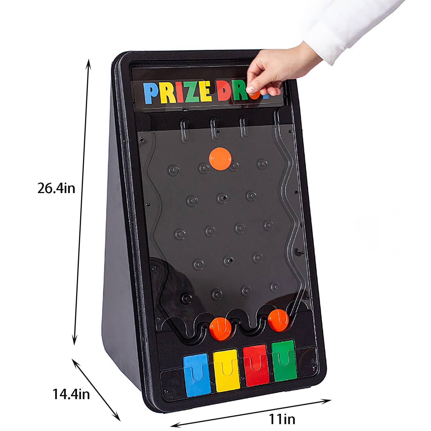 Mini Plastic Prize Drop Game Board w/ 8 Pucks - Image 3