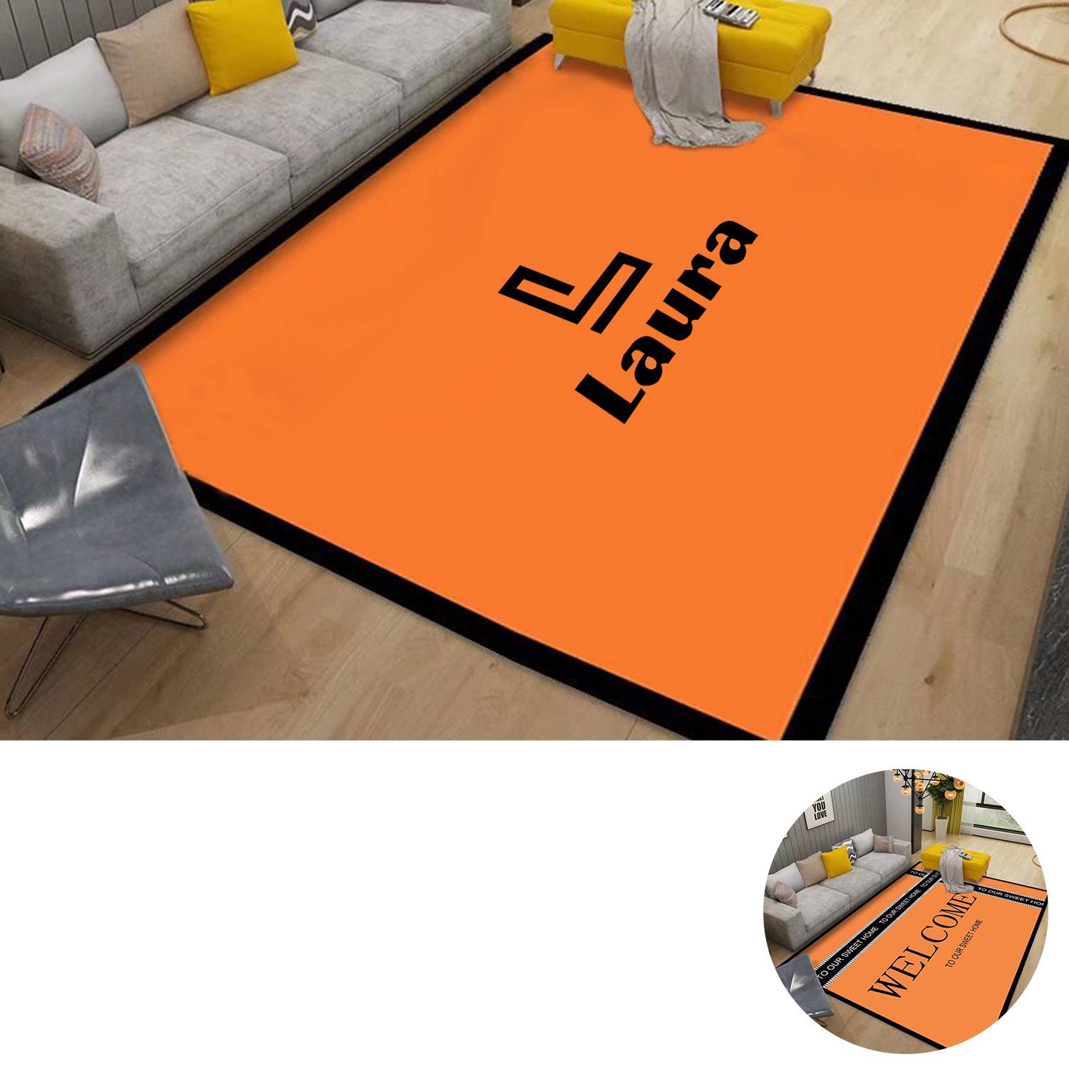 Living room sofa coffee table carpet