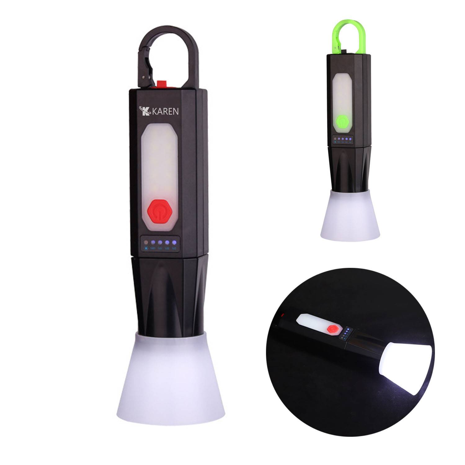 Rechargeable Adjustable LED Camping Flashlight for Emergency