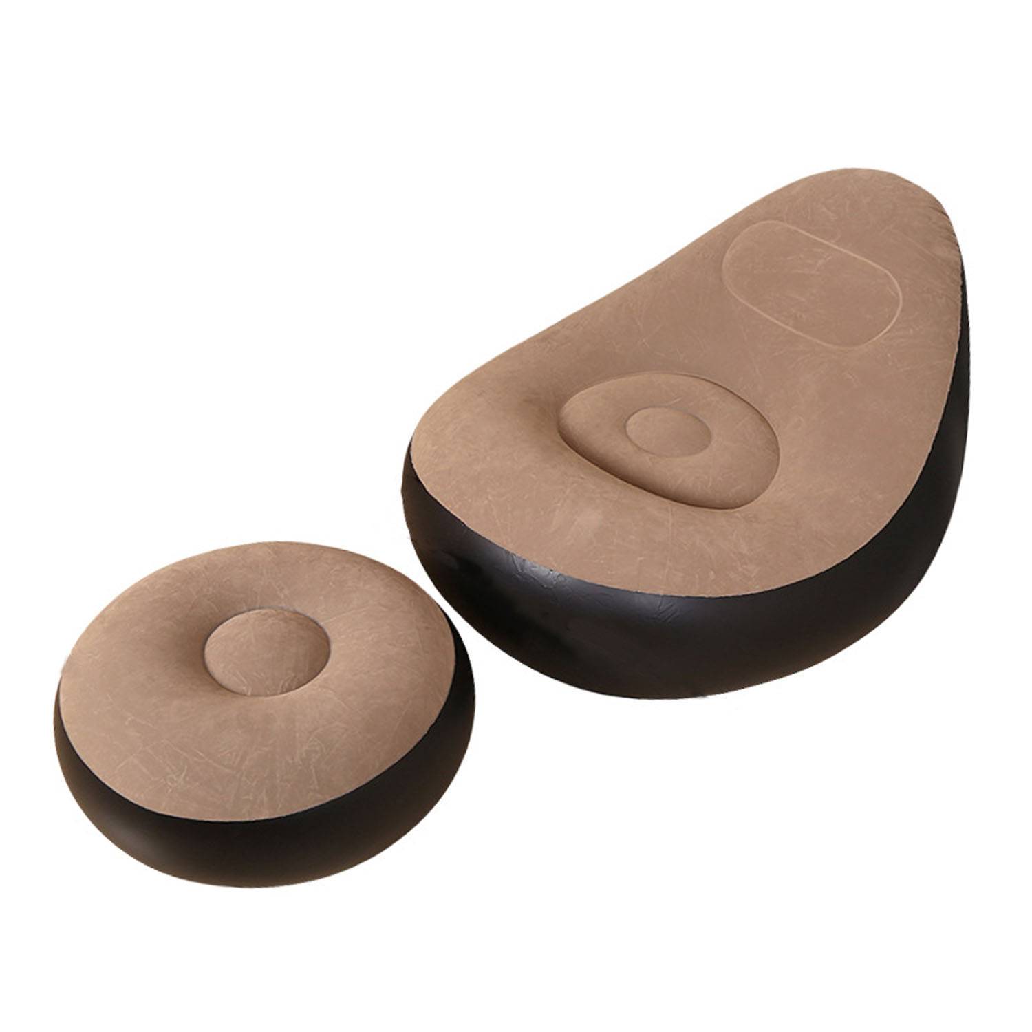 Foldable Inflatable Flocked PVC Sofa - Image 3