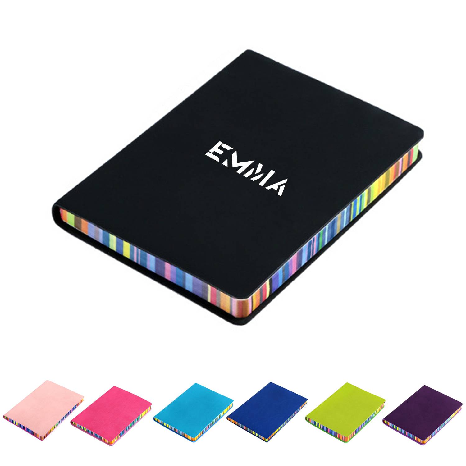 Rainbow Edge Notebook with PU Leather for Office School