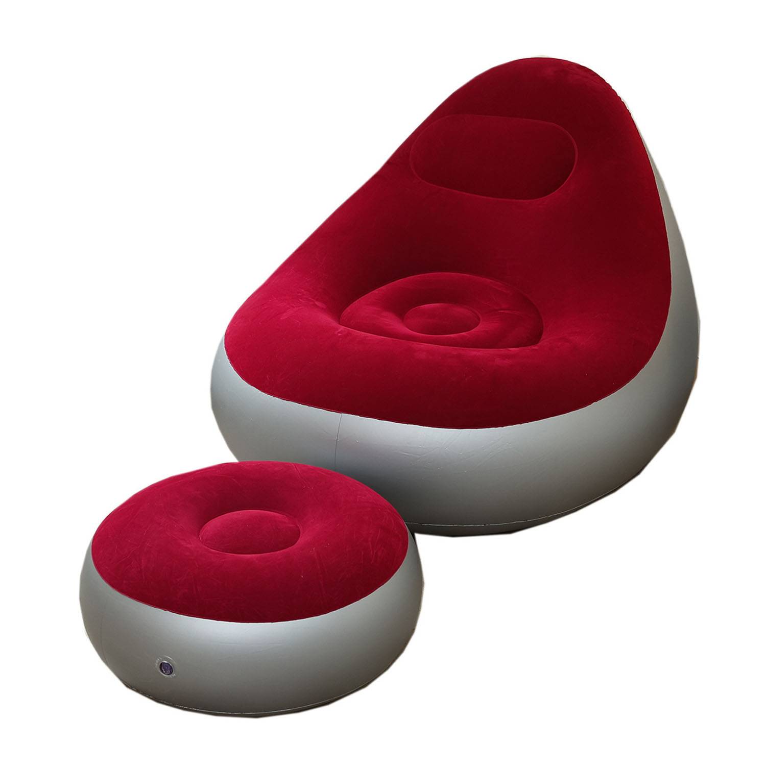 Foldable Inflatable Flocked PVC Sofa - Image 6
