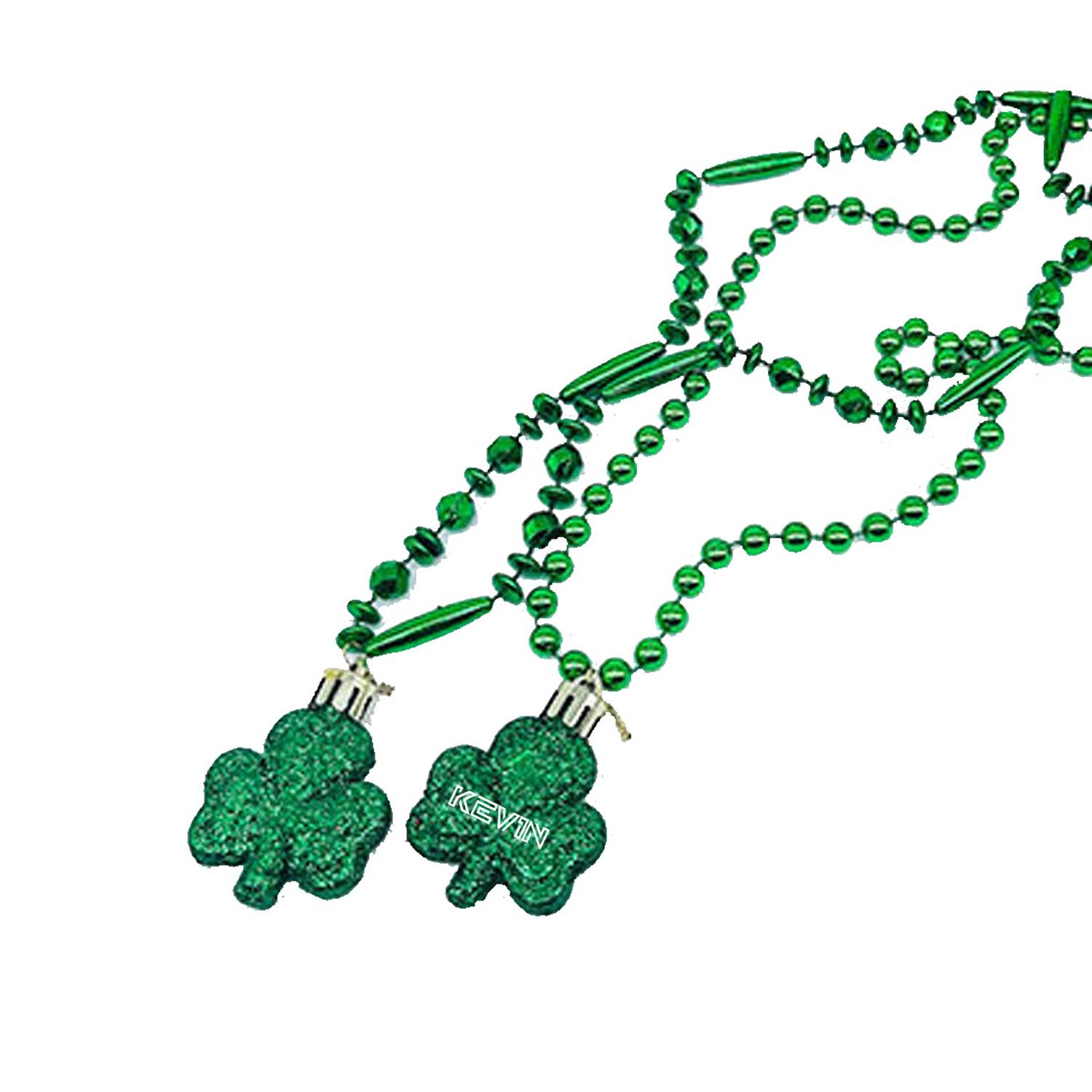 Green Clover beaded necklace