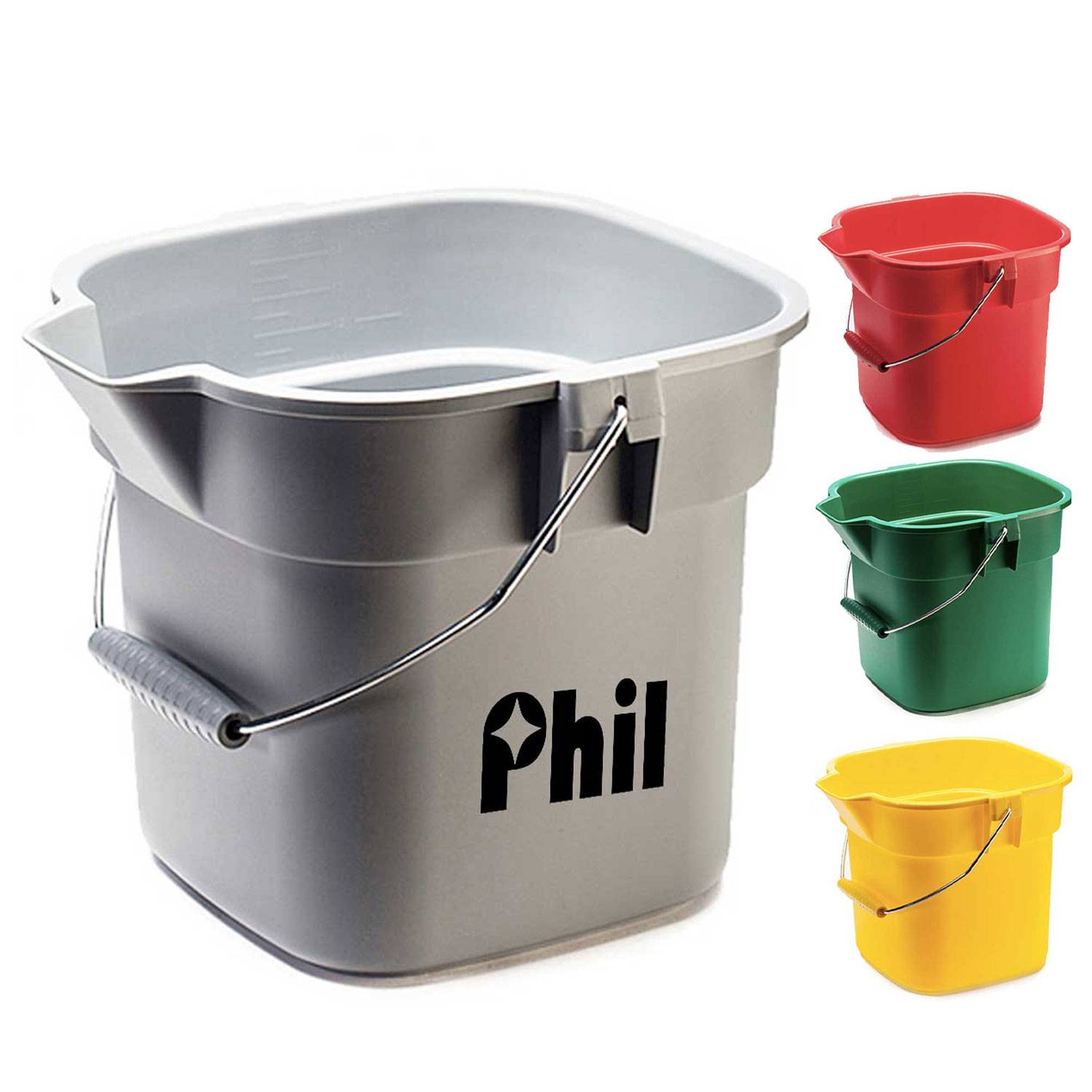 3.7-Gallon Heavy-Duty Water Bucket w/ Measuring Mark