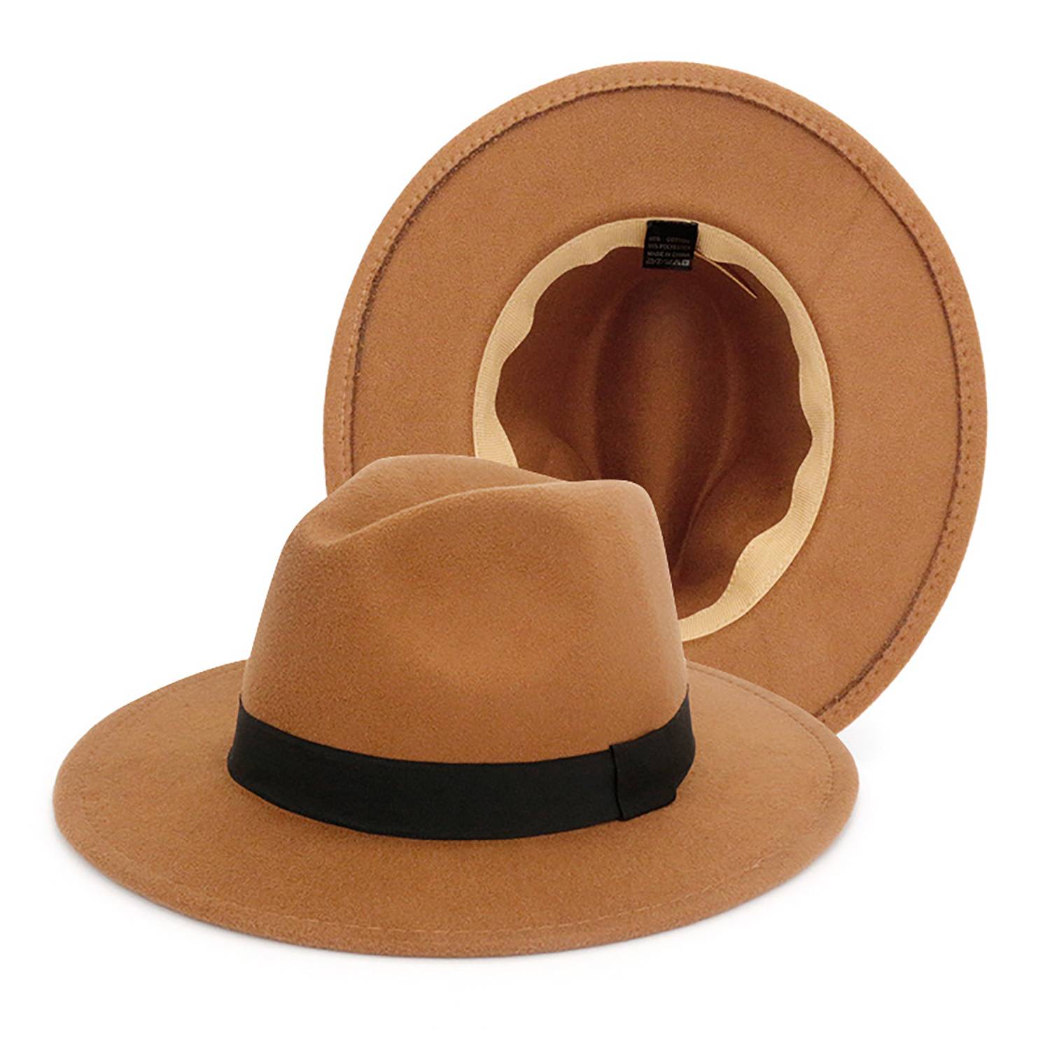 Unisex Vintage Wide Brim Fedora Hat - Image 18