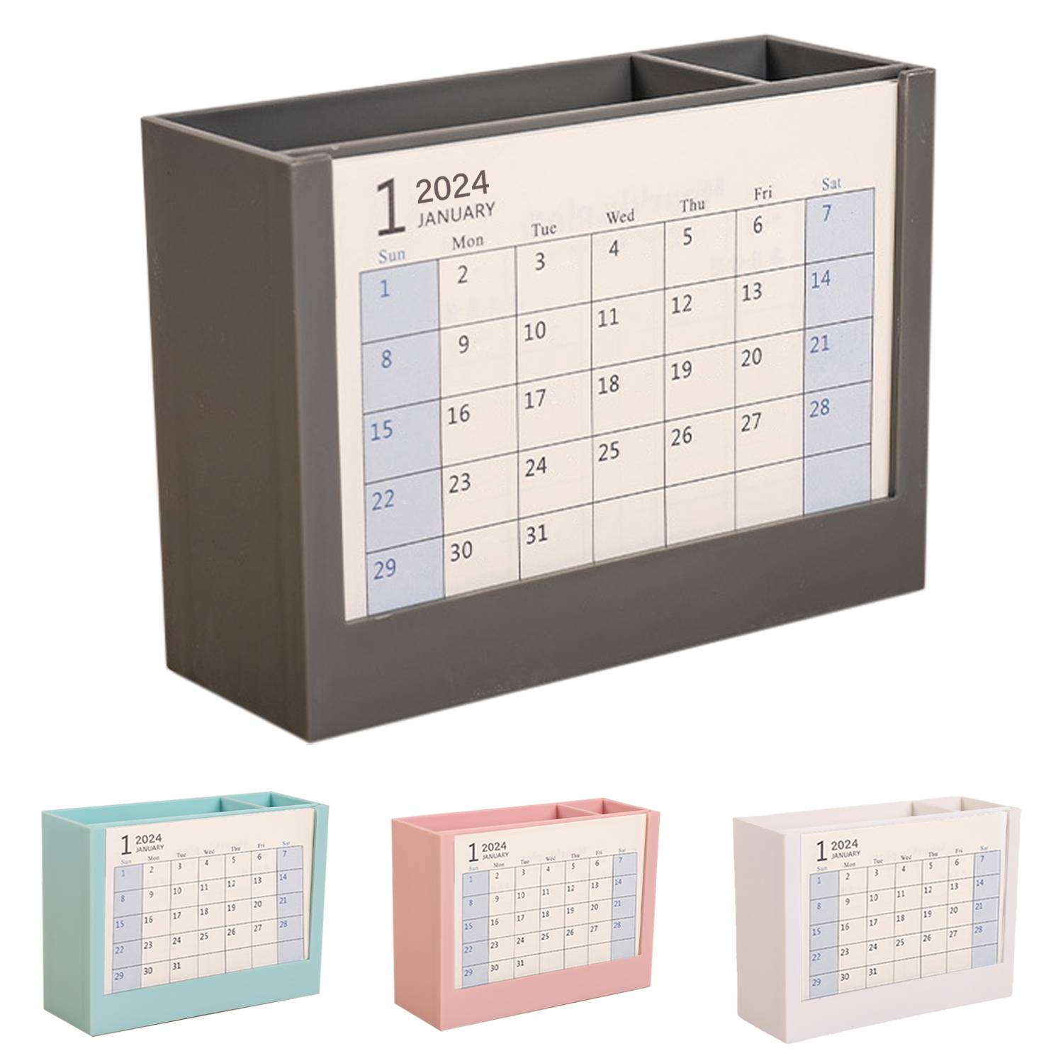 Desk Organizer With 12 Months Calendar