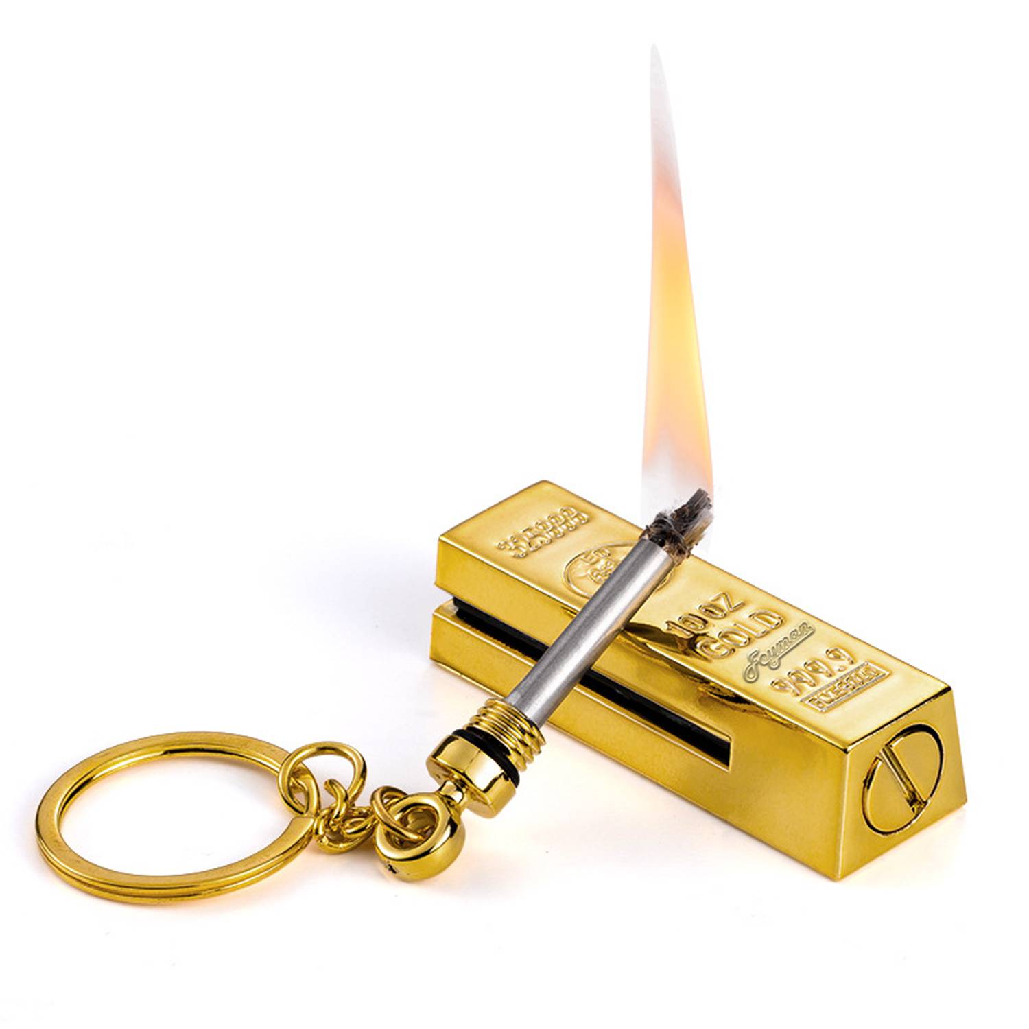 Creative Gold Brick Ten Thousand Match Kerosene Lighter