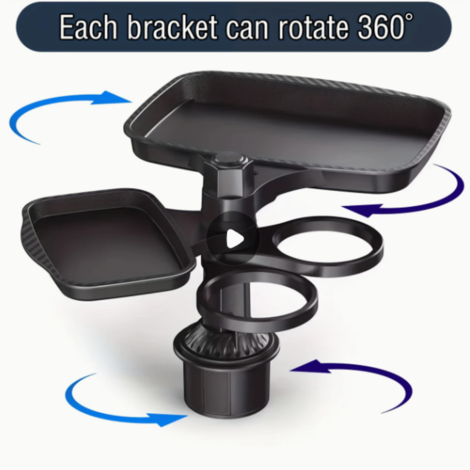 360 Degree Rotating Car Cup Holder Food Tray - Image 5