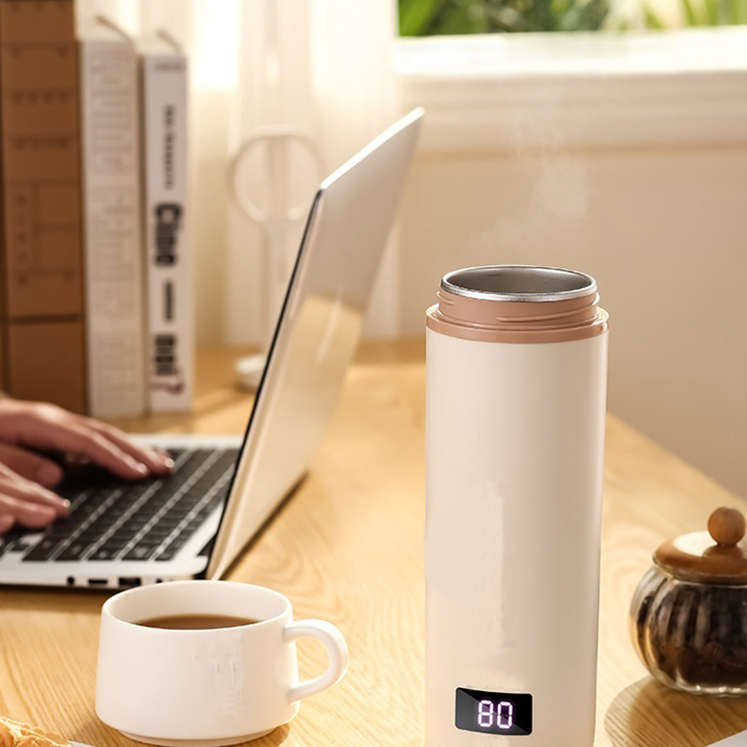 17oz USB Heated Stainless Steel Travel Cup - Image 5