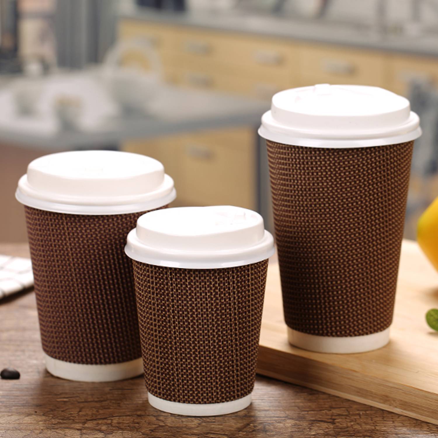 16oz/14oz/8oz heat-insulated disposable paper coffee cup - Image 5