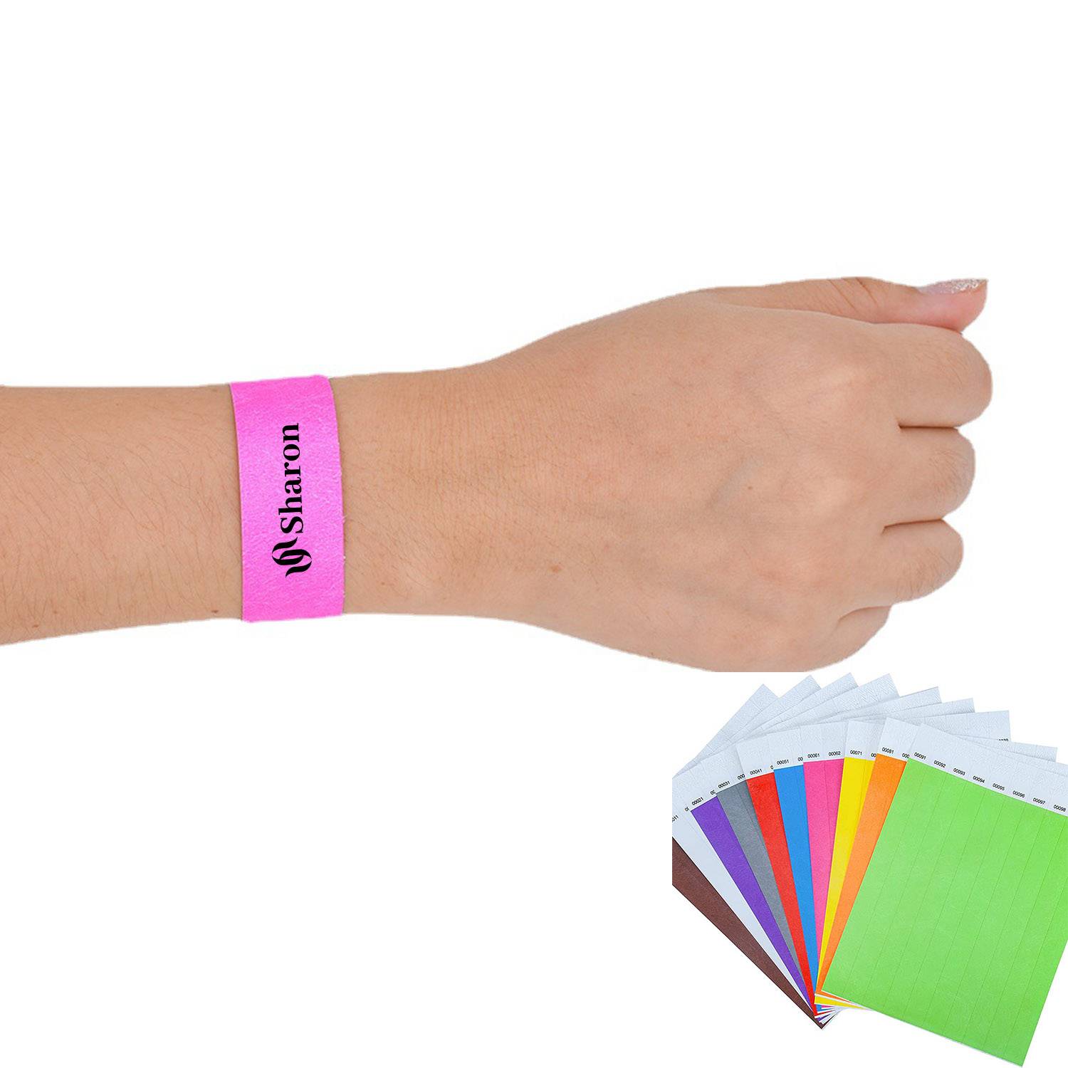 Custom color Tyvek Wristbands