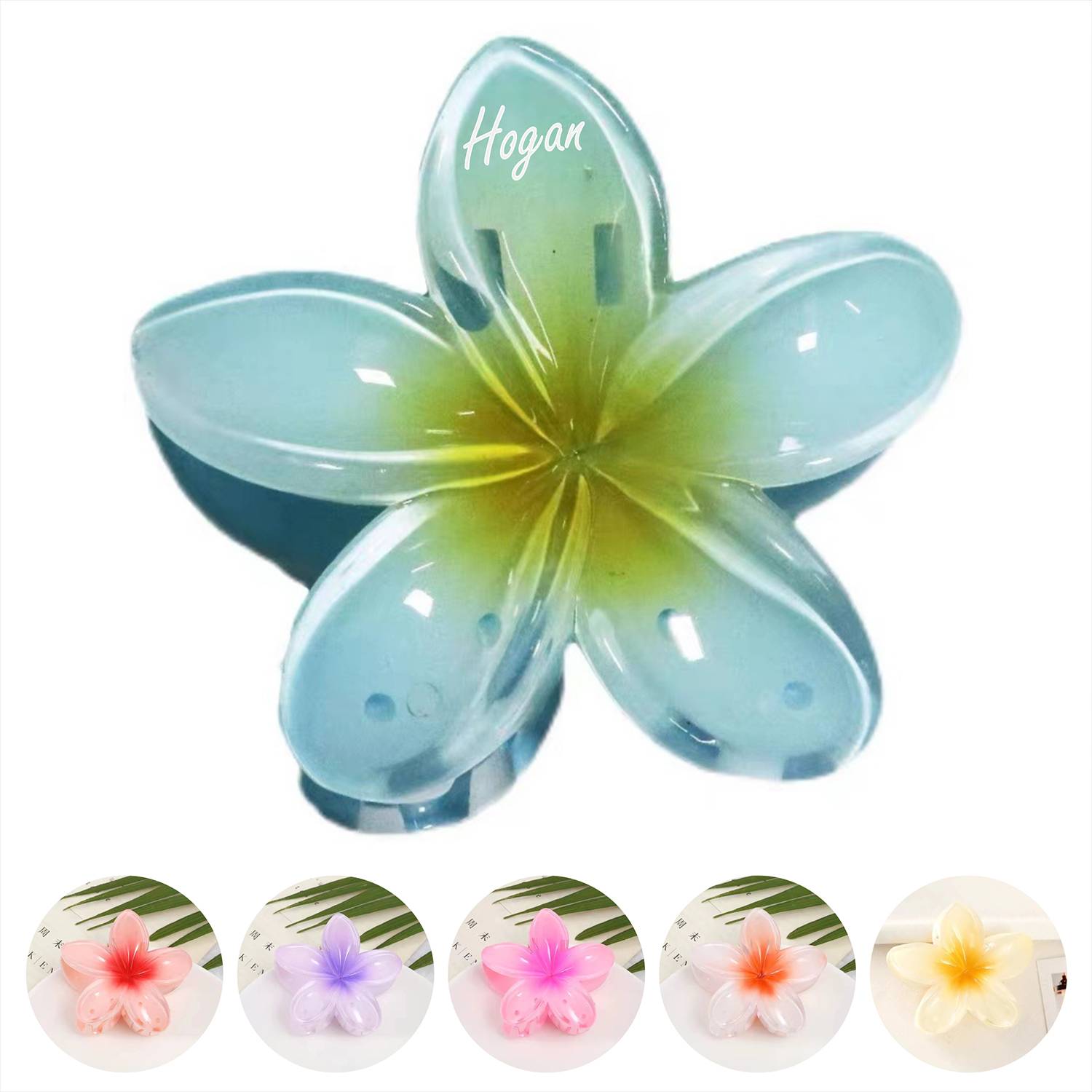 Acrylic Frangipani Hairpin