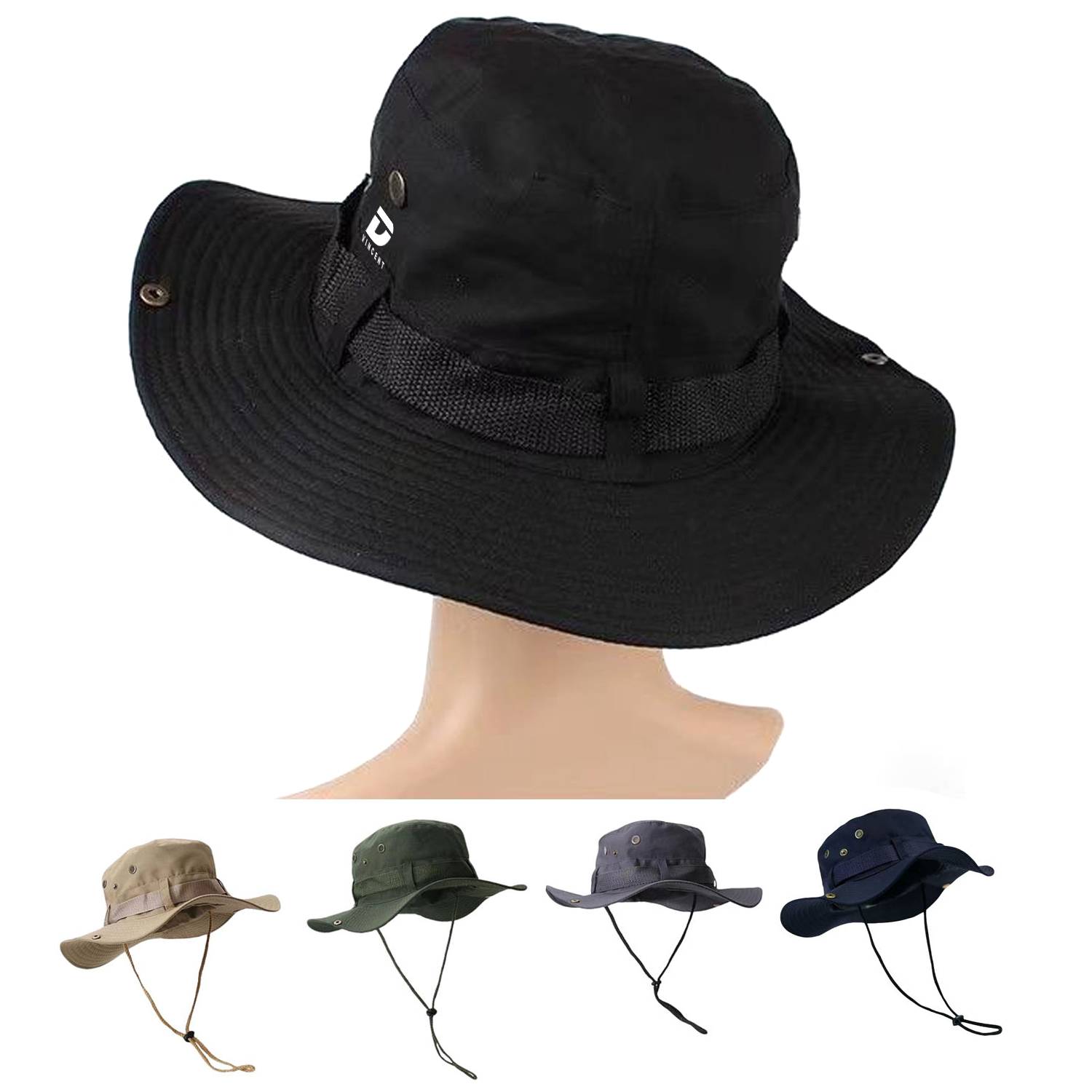 Adjustable Breathable Wide Brim Polyester Sun Hat